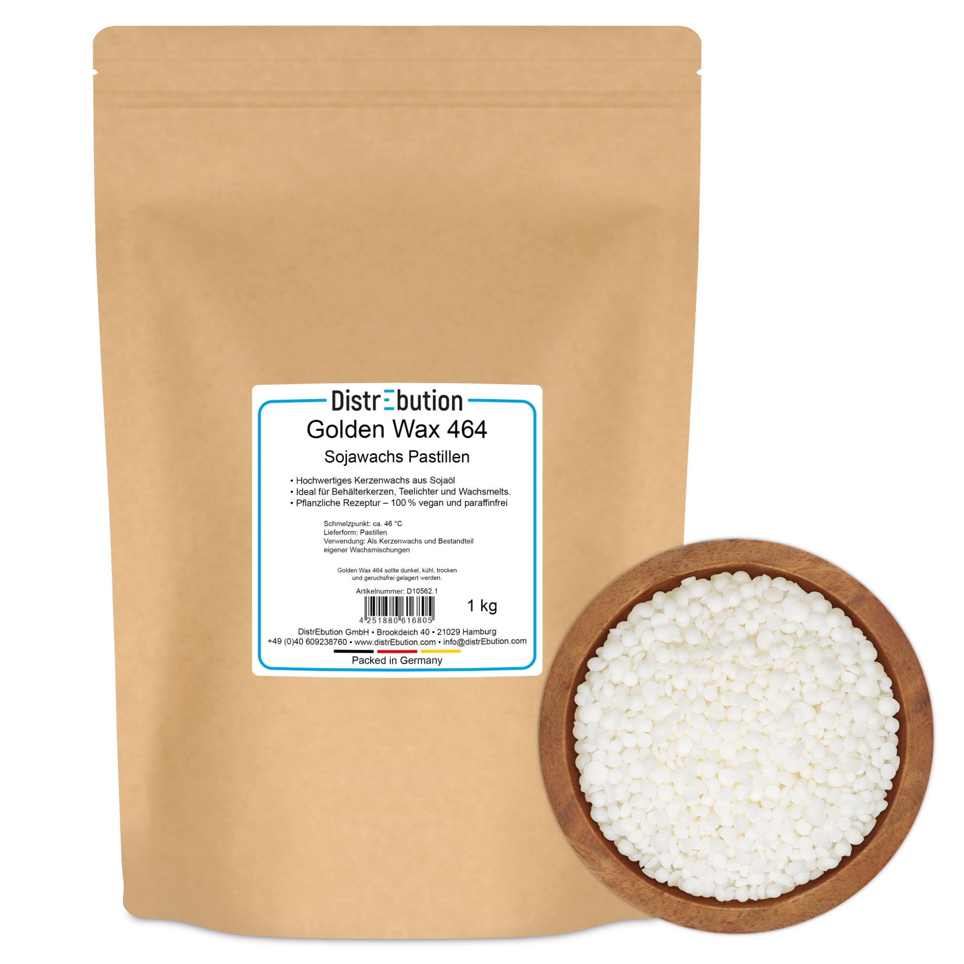 Golden Wax 464 - Premium Sojawachs Pastillen für Kerzen