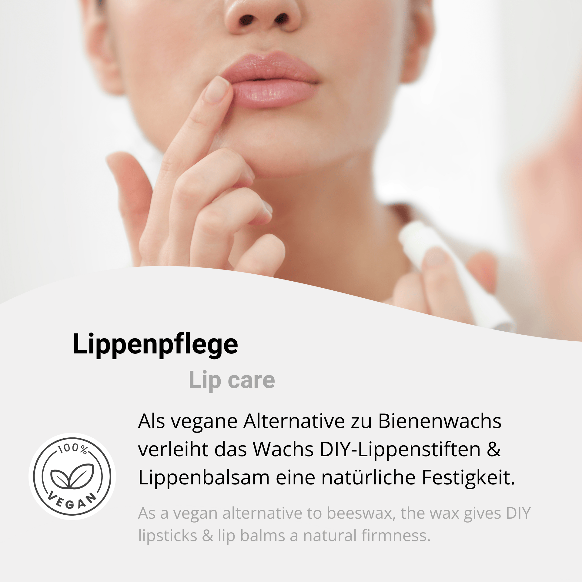 Lippenpflege mit Rosenwachs