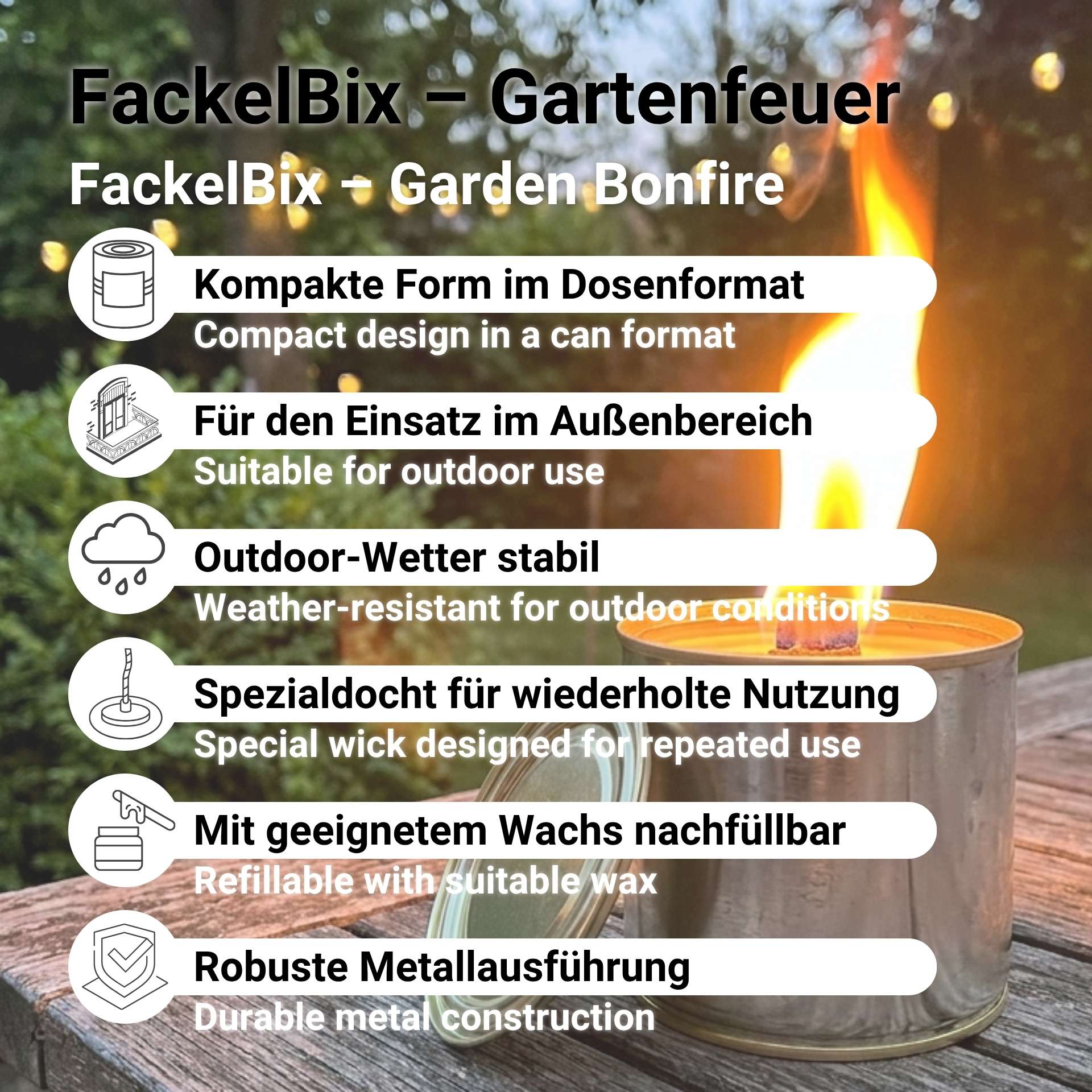 FackelBix – Gartenfeuer
