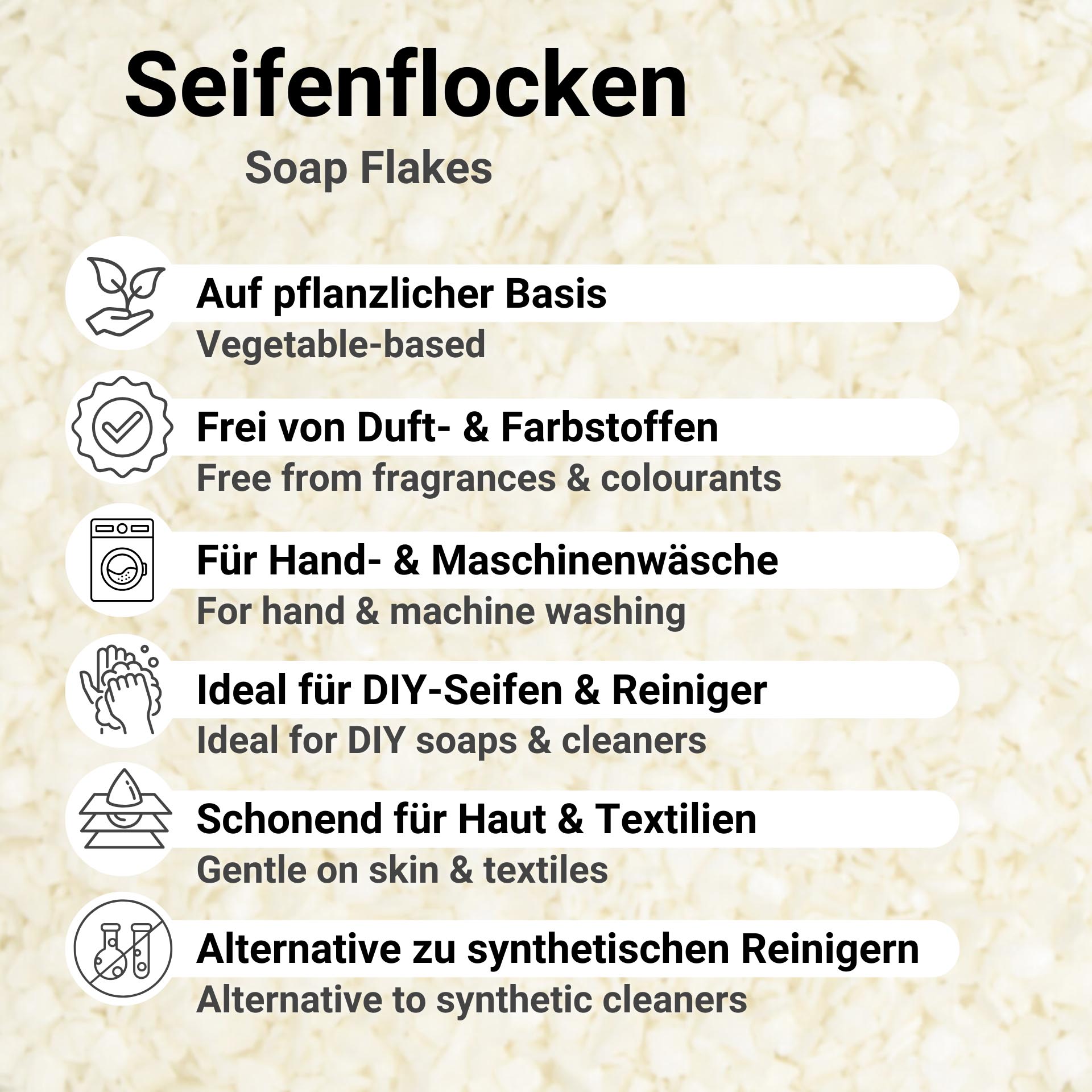 Seifenflocken auf pflanzlicher Basis - Soap Flakes