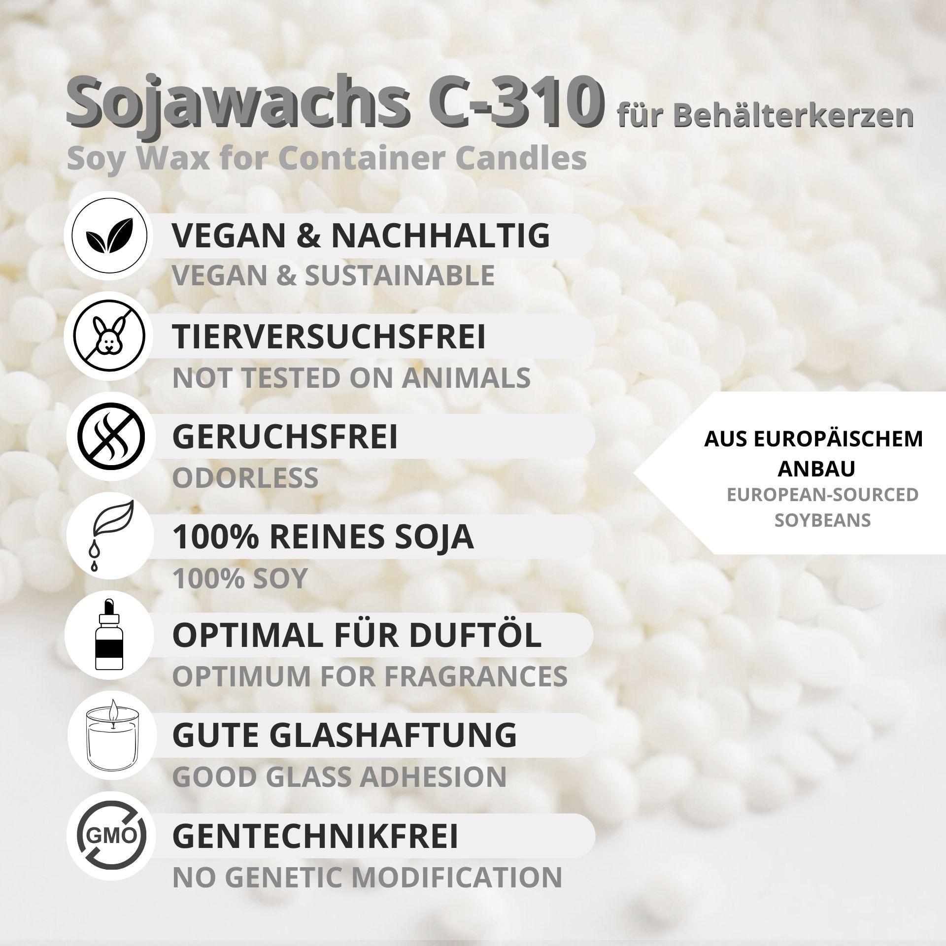 Sojawachs Pastillen NatureWax® C-310