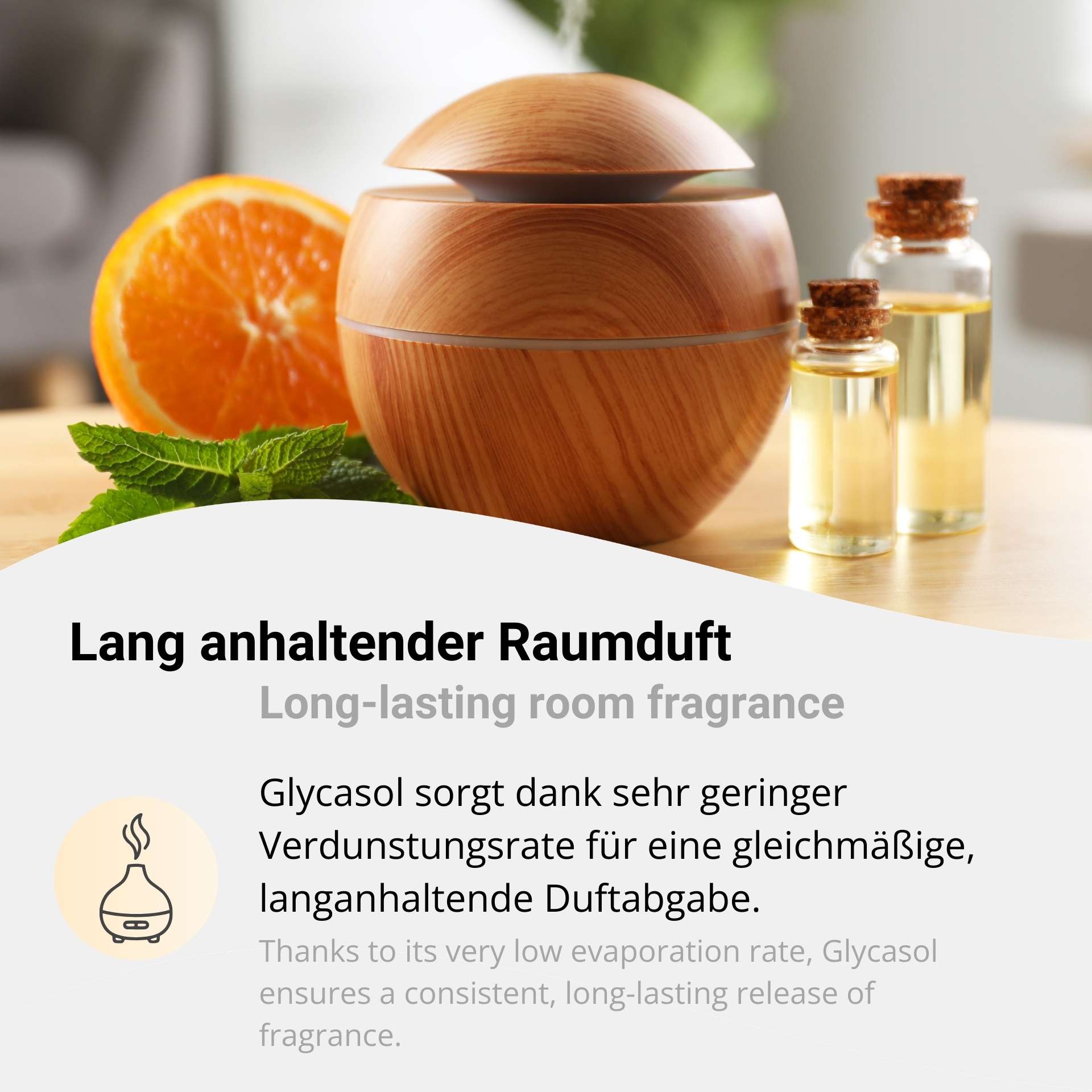 Glycasol (Solketal) - Diffuser Base, Trägeröl für ätherische Öle, Reed‑Diffuser & Raumdüfte