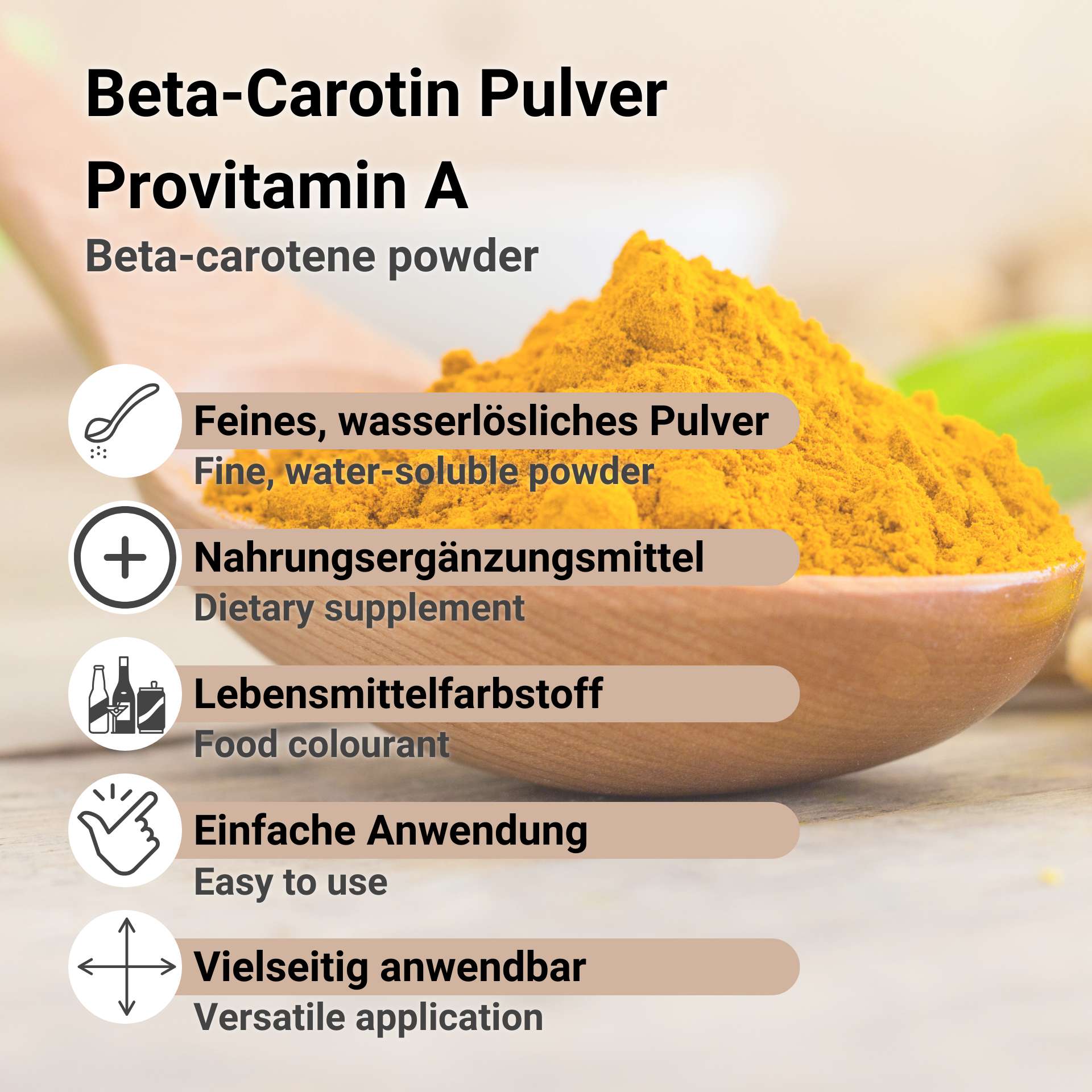 Beta-Carotin Pulver Vorteile