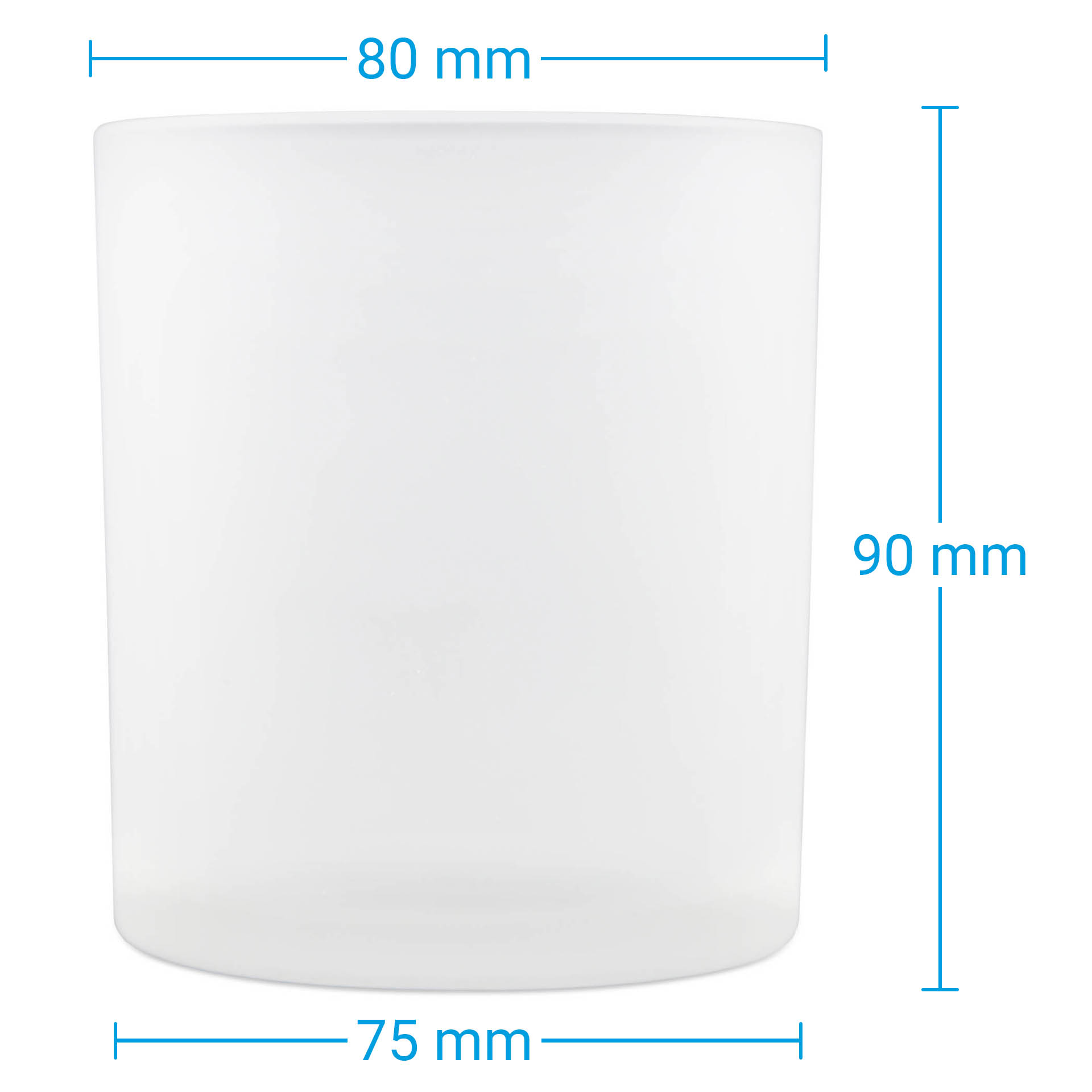 Kerzenglas gefrostet matt 300 ml