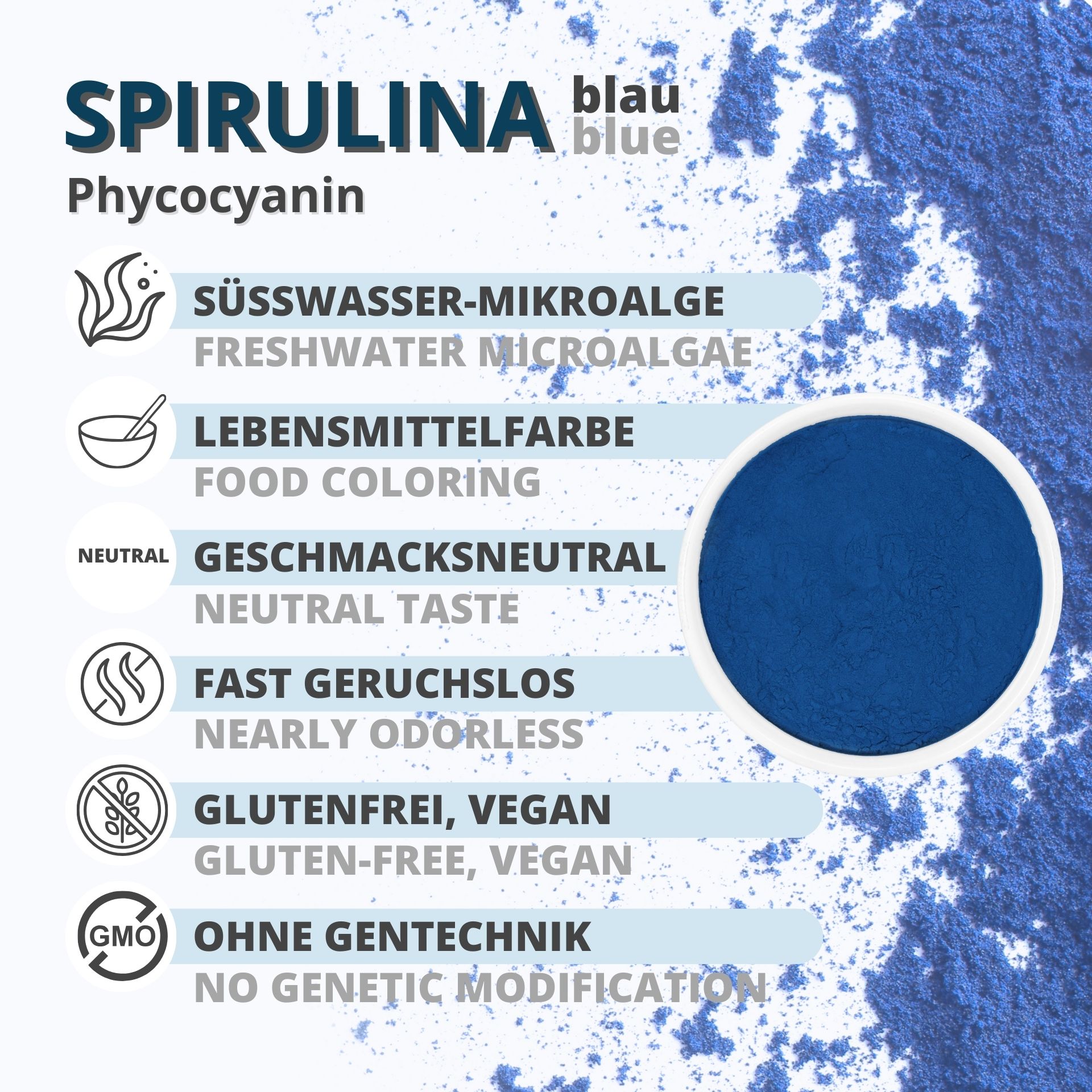 Spirulina Blau - Phycocyanin Pulver