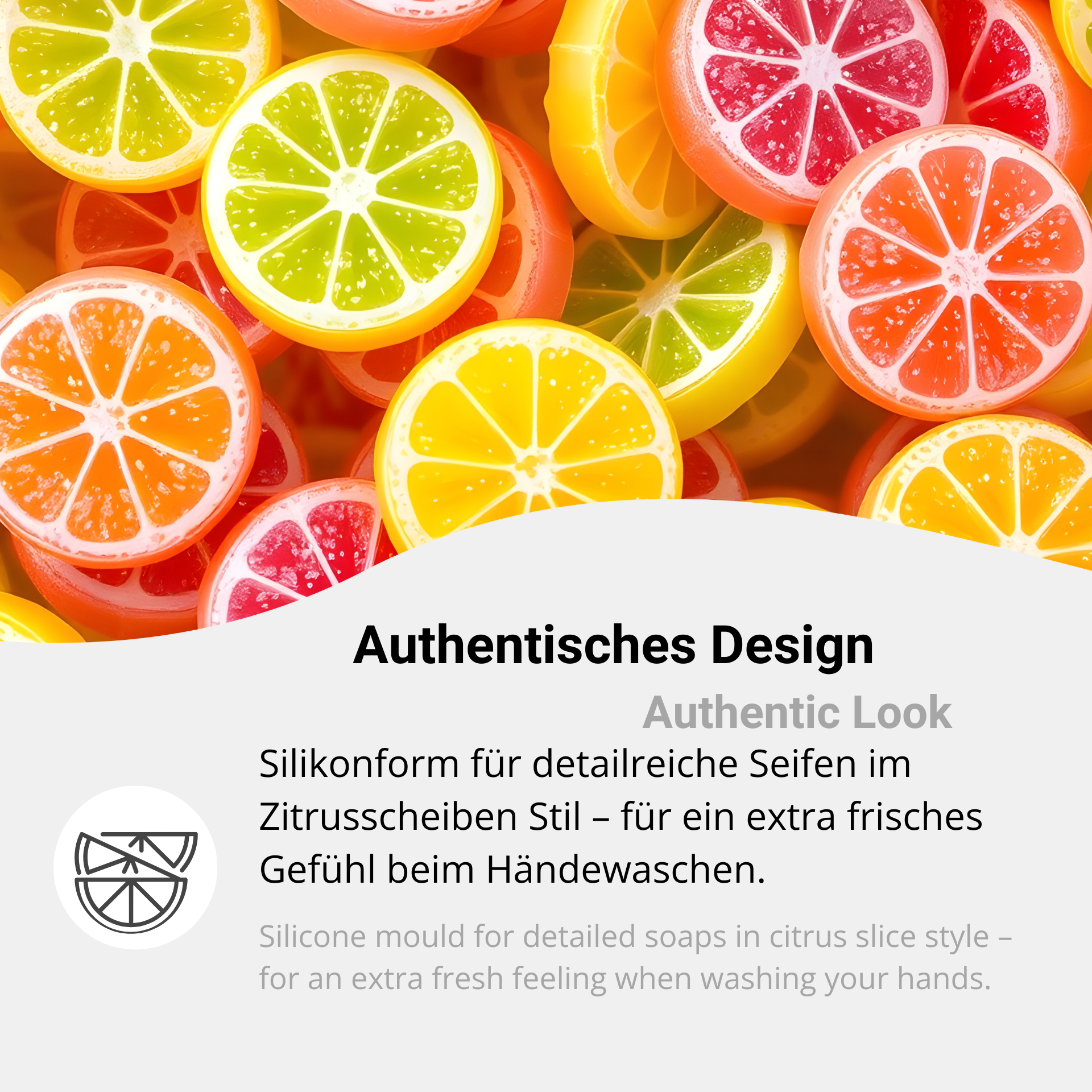 Authentisches Zitrus-Design