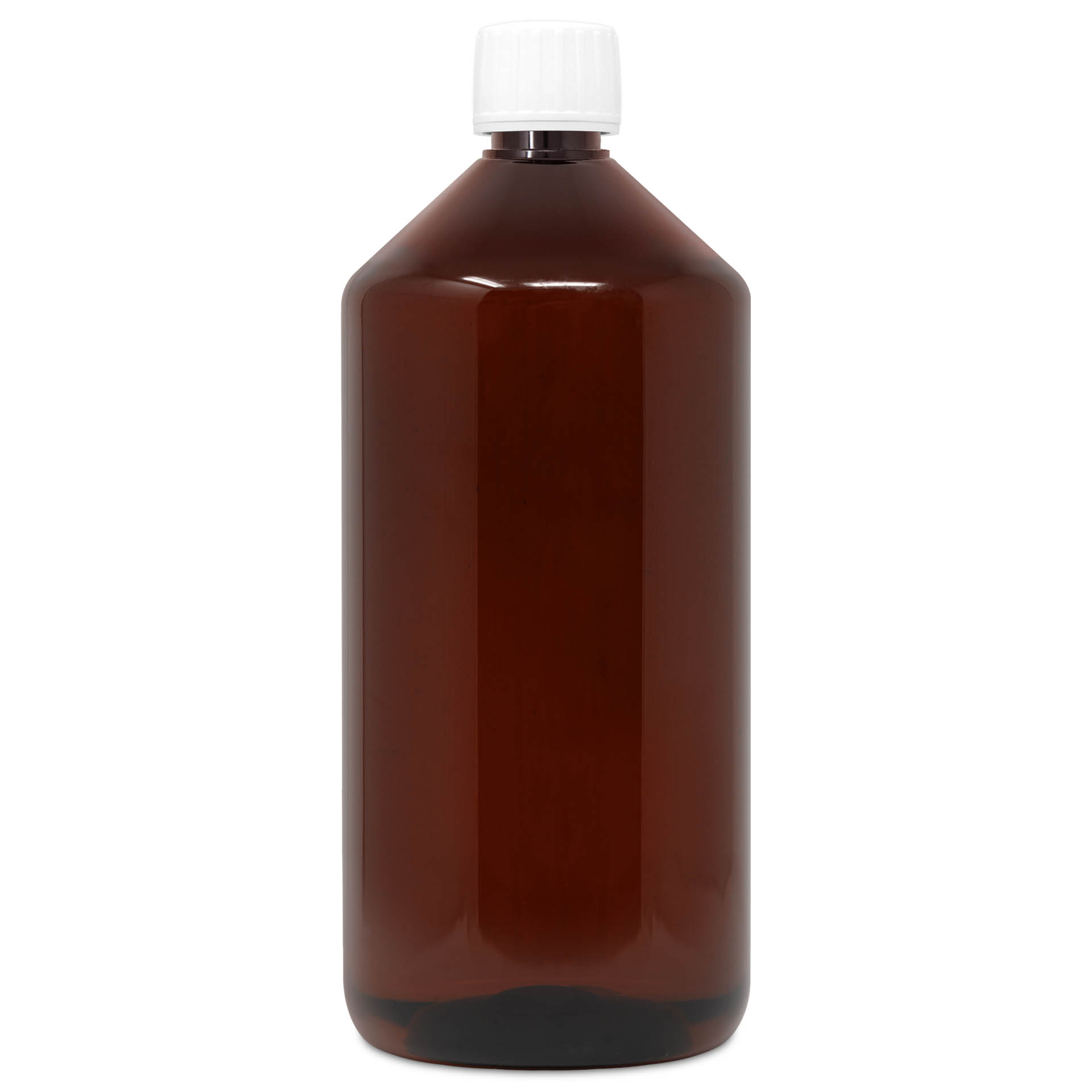 Leerflasche Braun mit Deckel 1000 ml