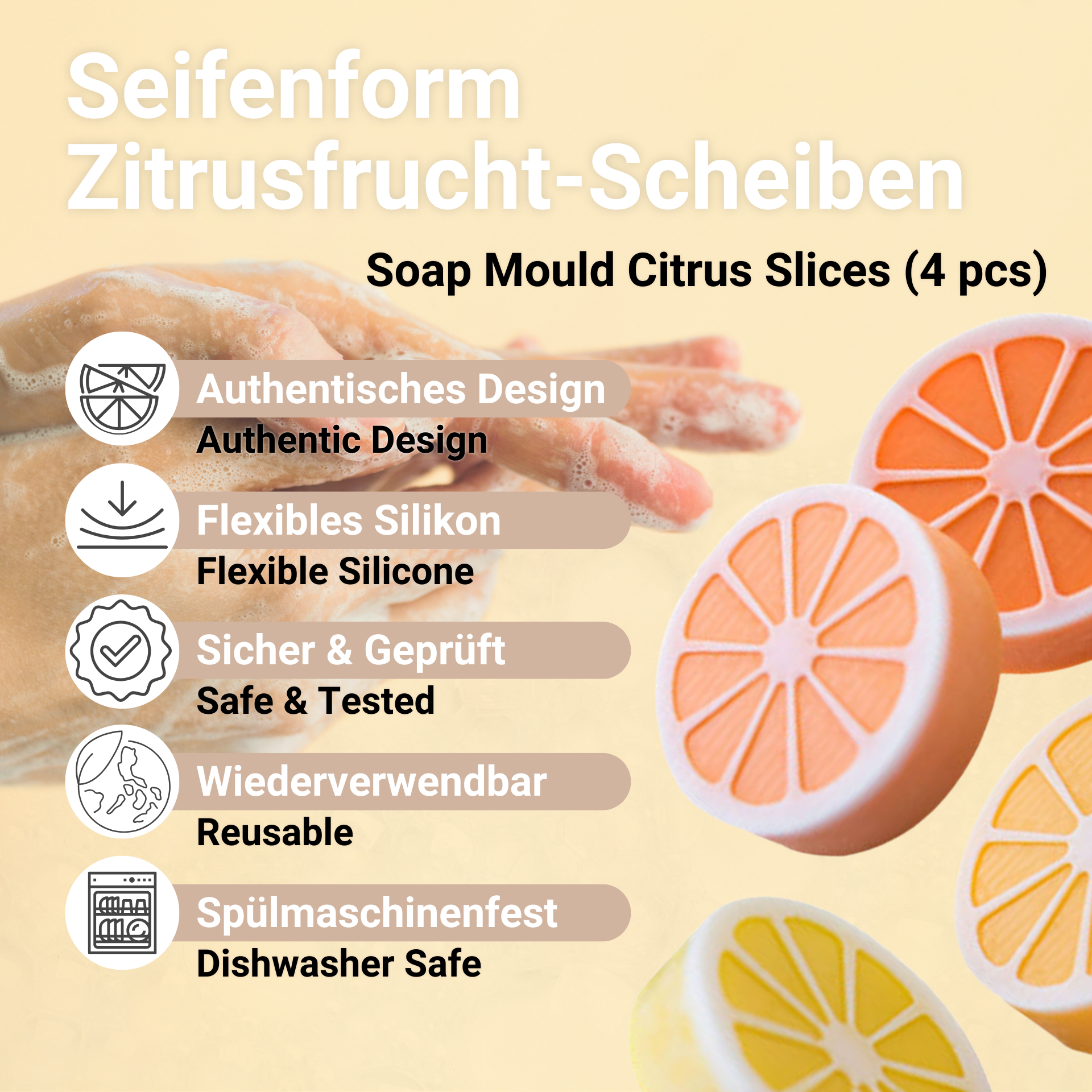 Seifenform Zitrusfrucht-Scheiben Vorteile