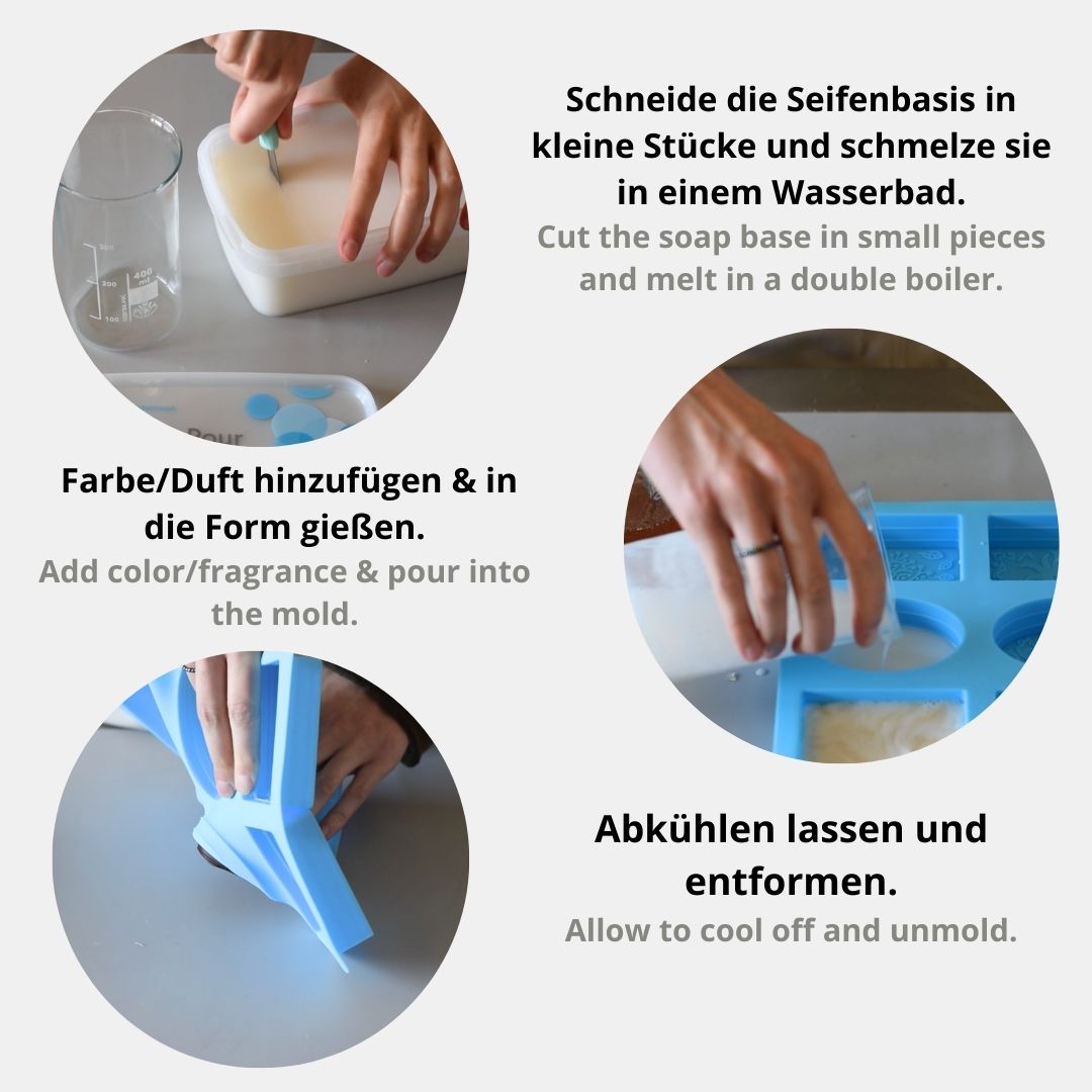 Palmölfreie Glycerinseife - Rohseife Transparent