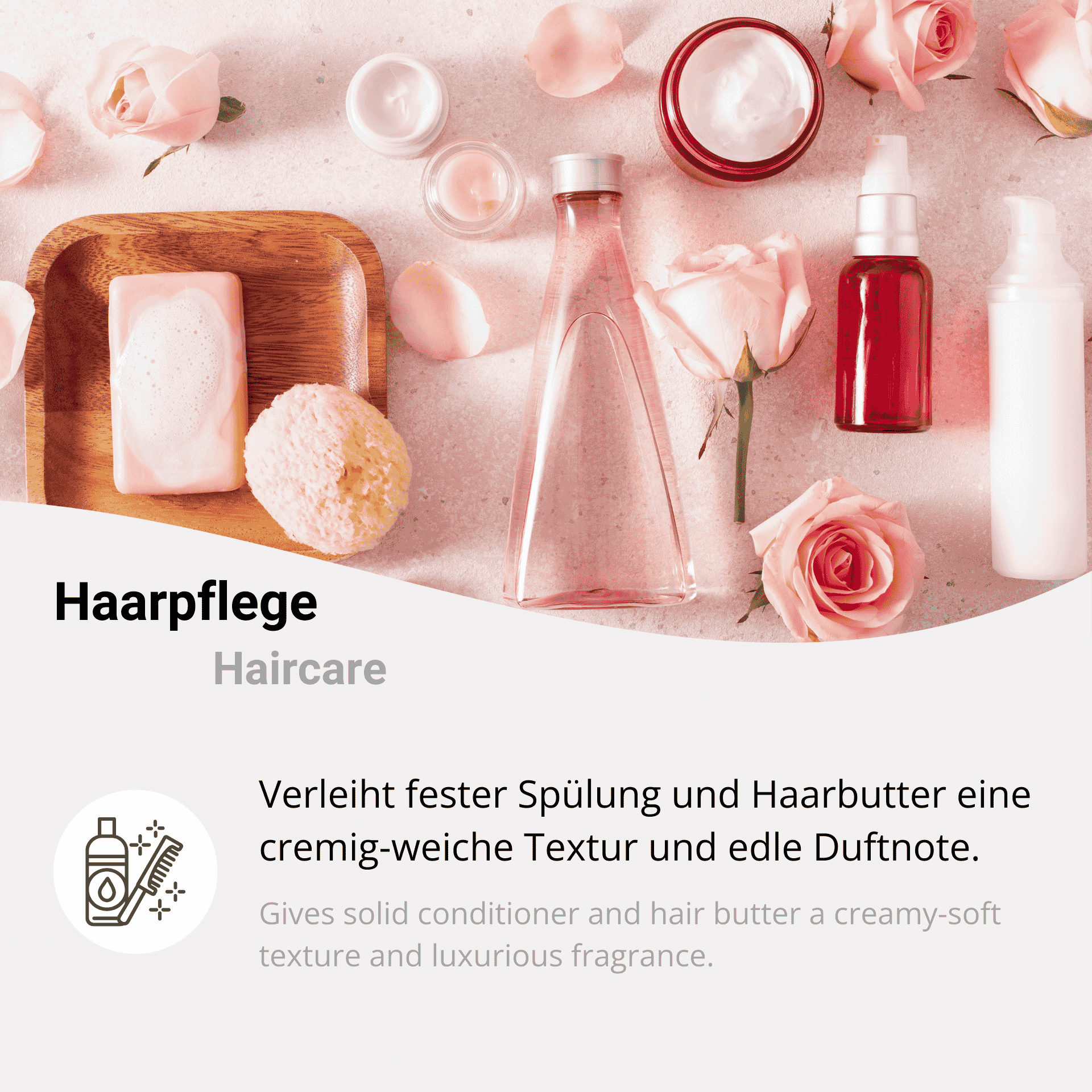 Haarpflege mit Rosenwachs