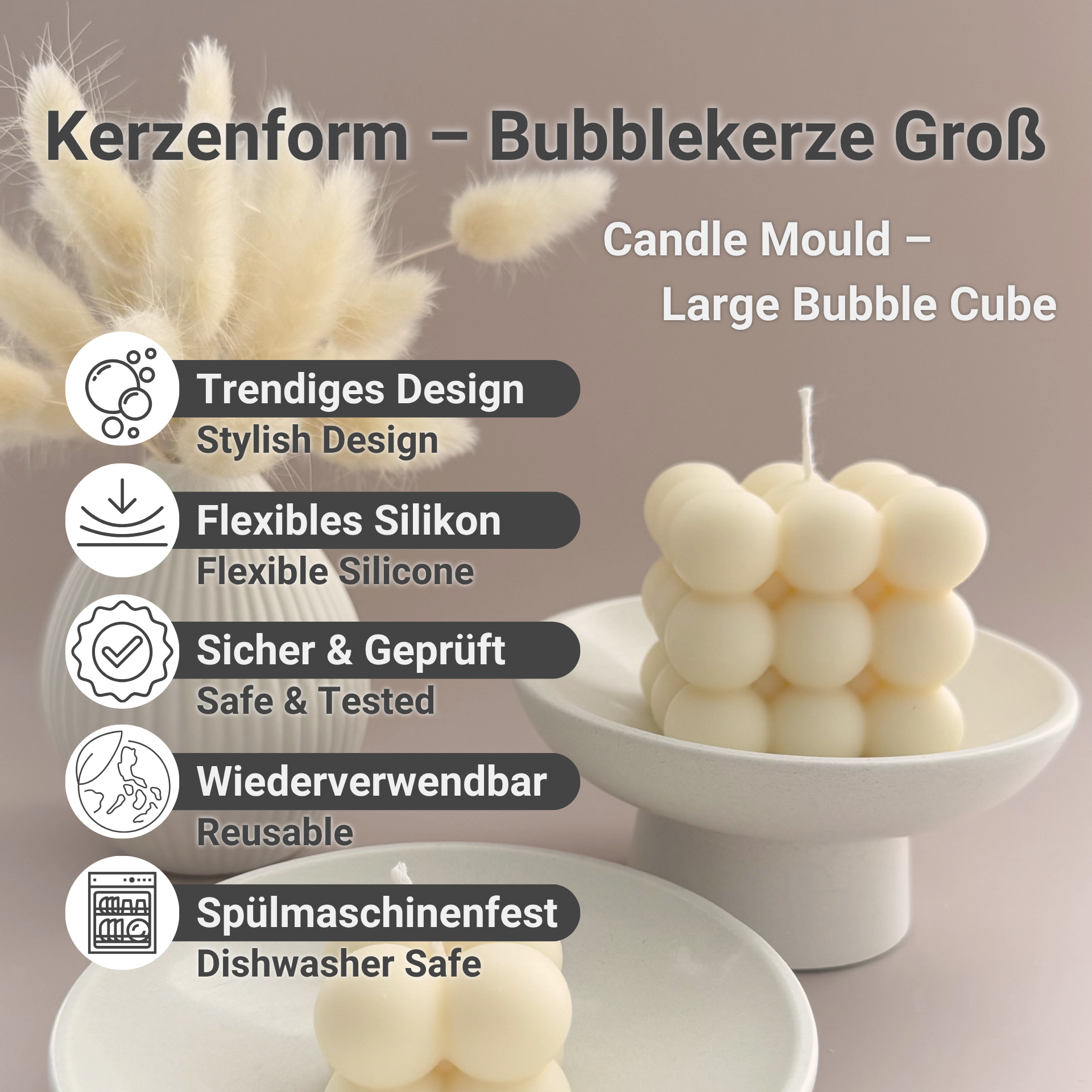 Benefits of our Large Multi Bubble Candle Mould
