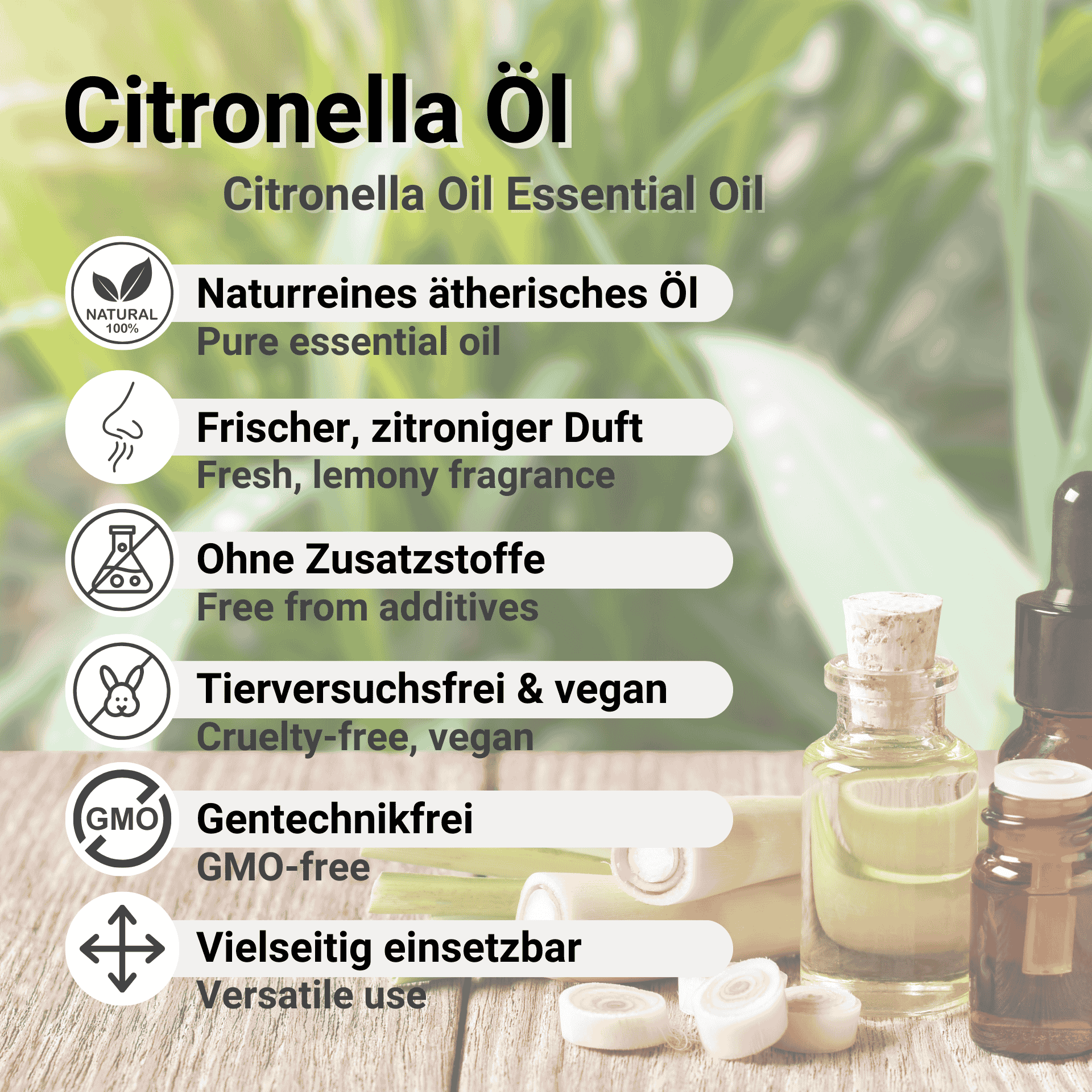 Citronella Öl Vorteile