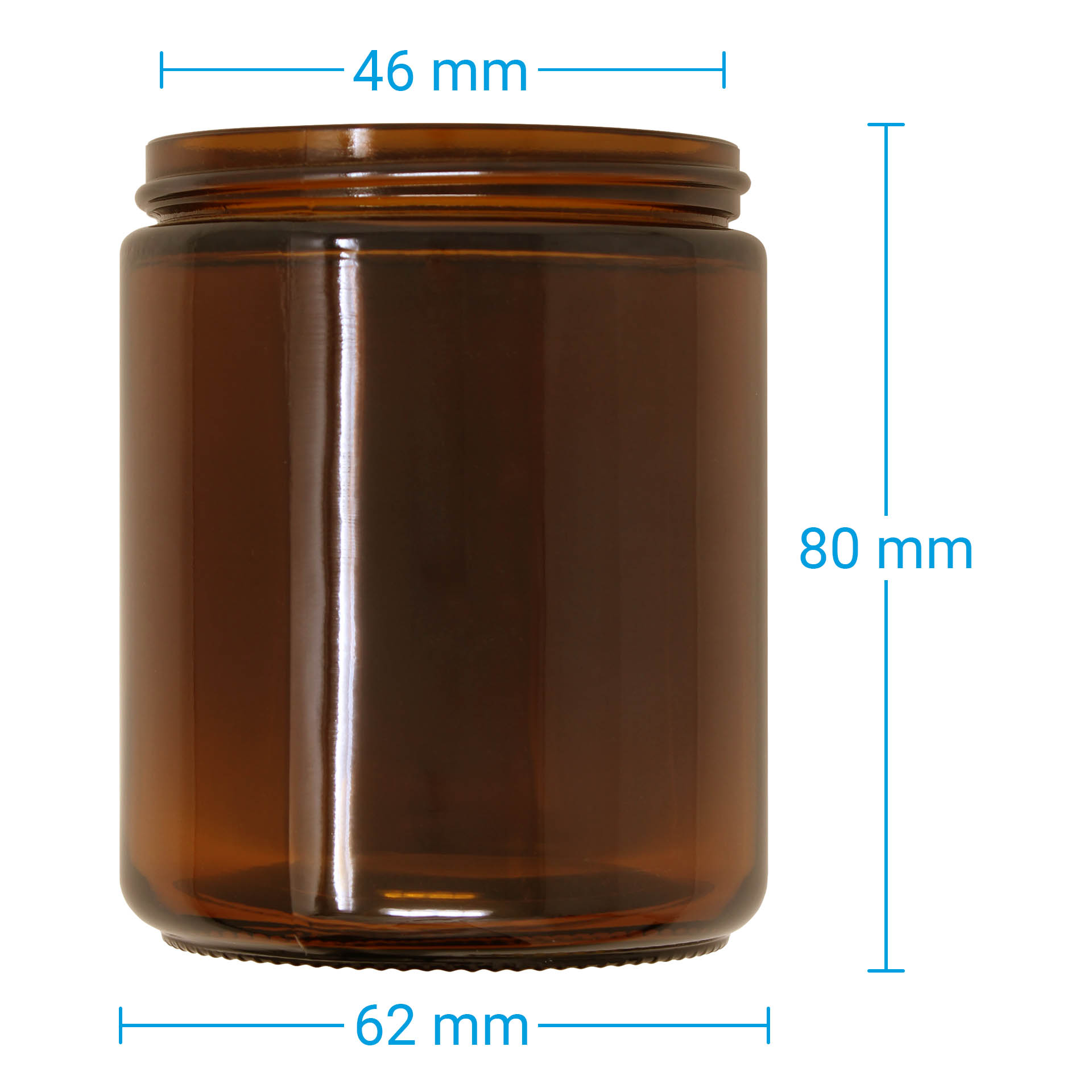 Glastiegel braun 150 ml