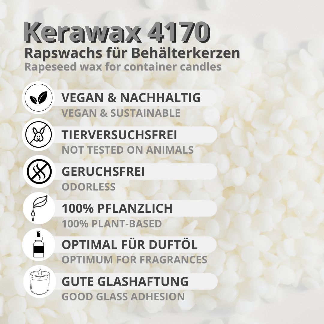 Rapswachs Kerawax 4170 für Behälterkerzen