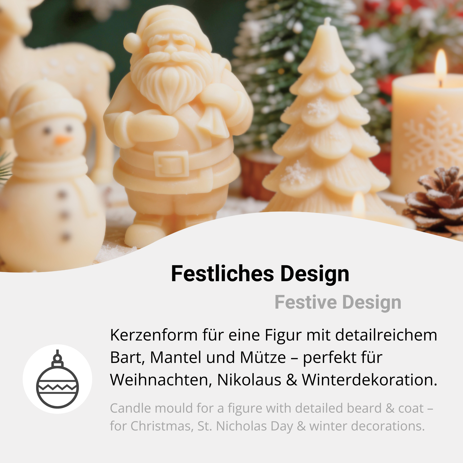 Festliches Design für kreative DIY-Kerzen