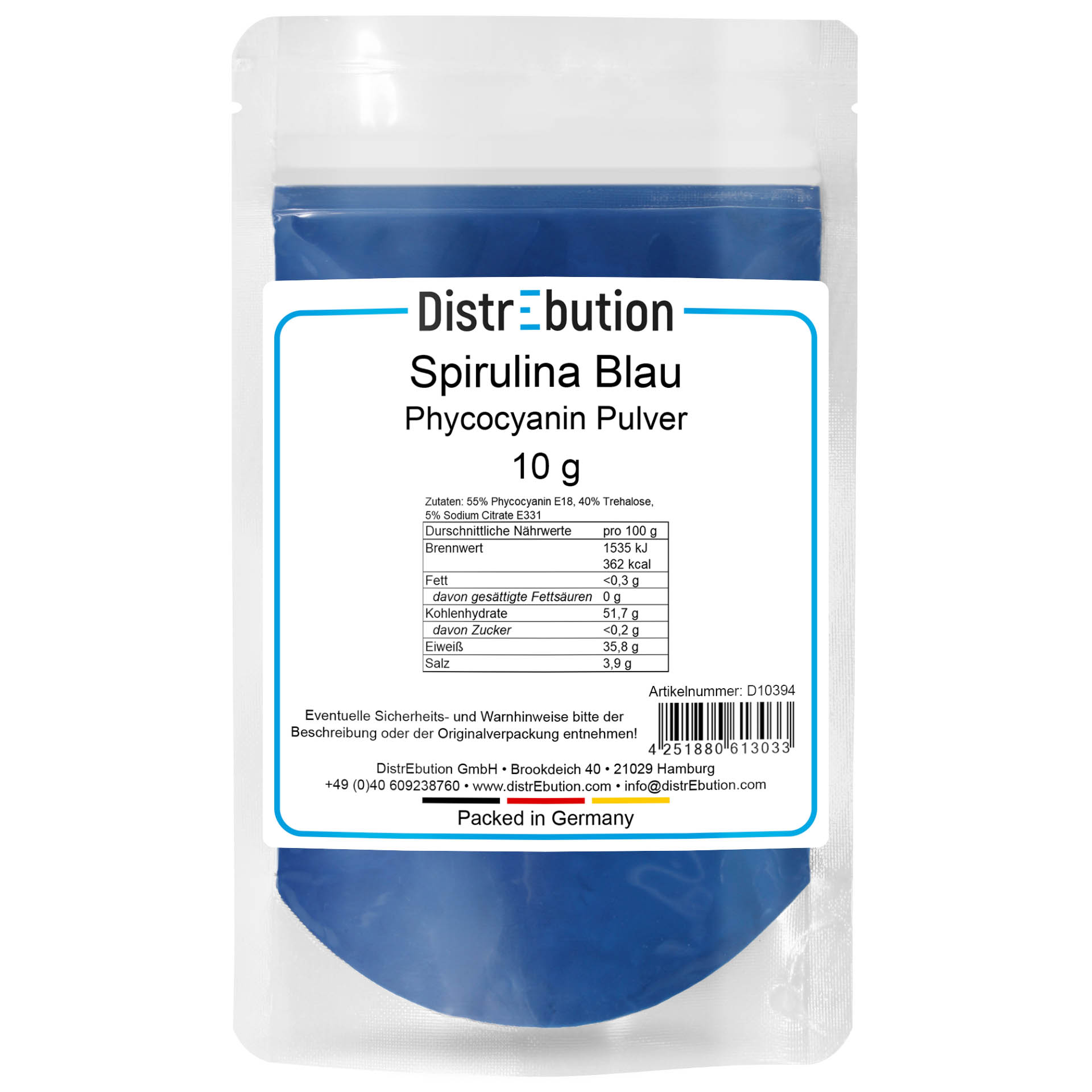Spirulina Blau - Phycocyanin Pulver 10 g