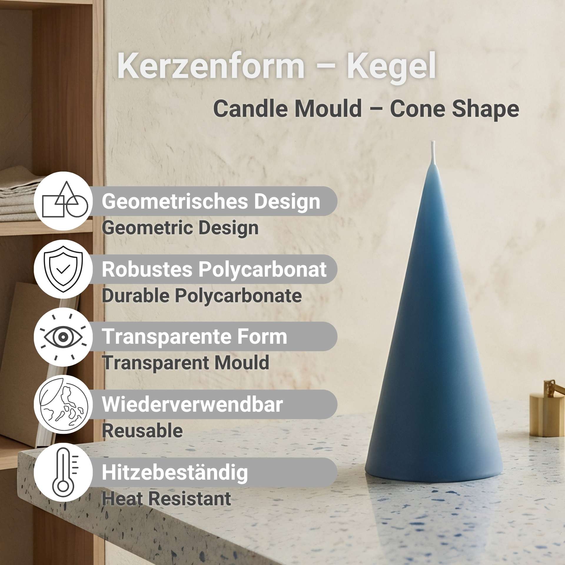Vorteile unserer Kegel Kerzenform