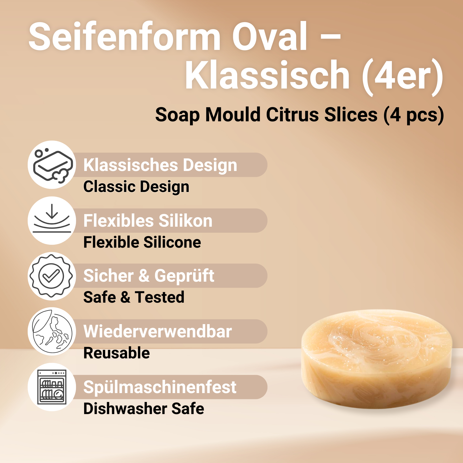 Seifenform Oval – Klassisch Vorteile