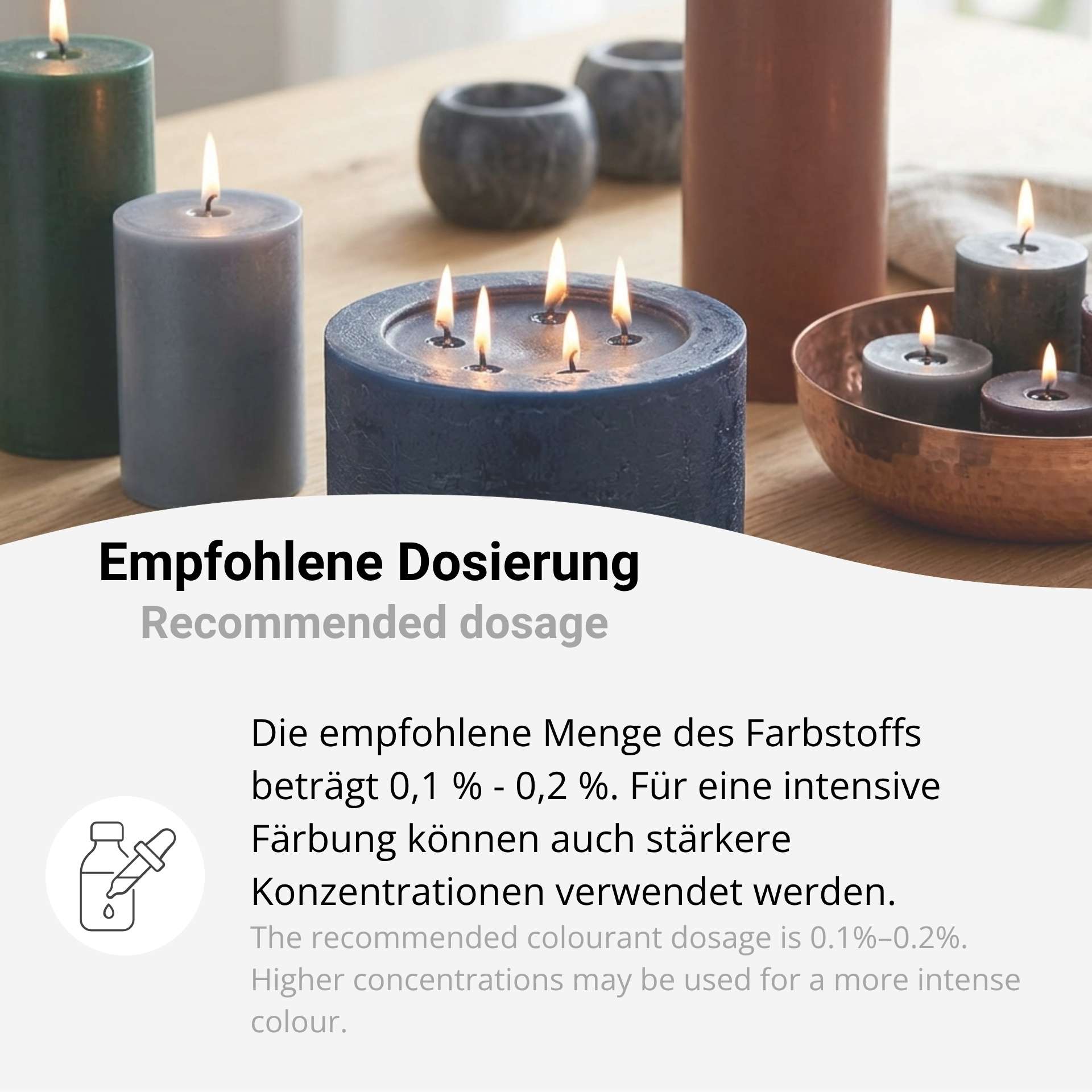 Hochkonzentrierte Kerzenfarbe in Pastillen zum Wachs färben (2804)