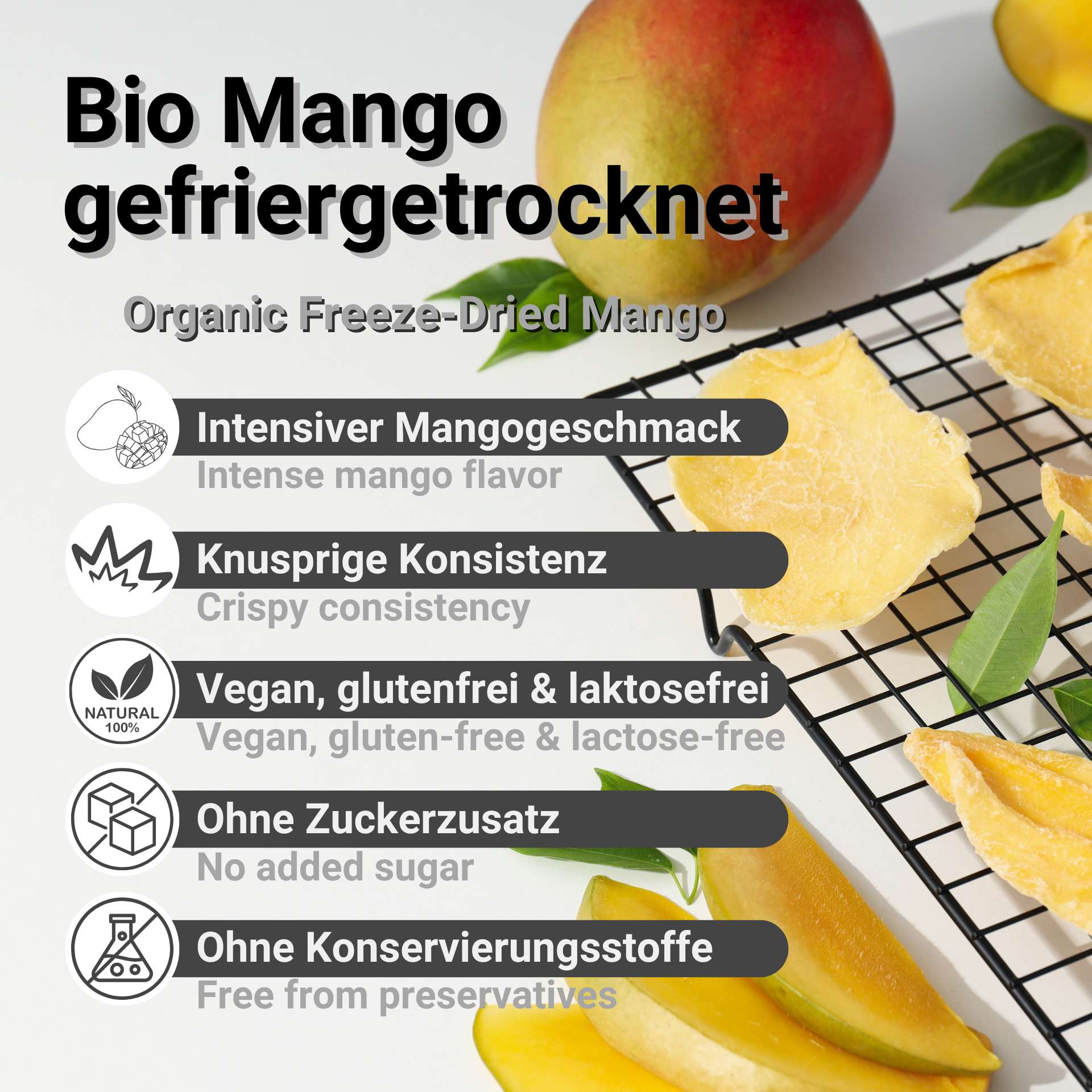 Bio Mango gefriergetrocknet