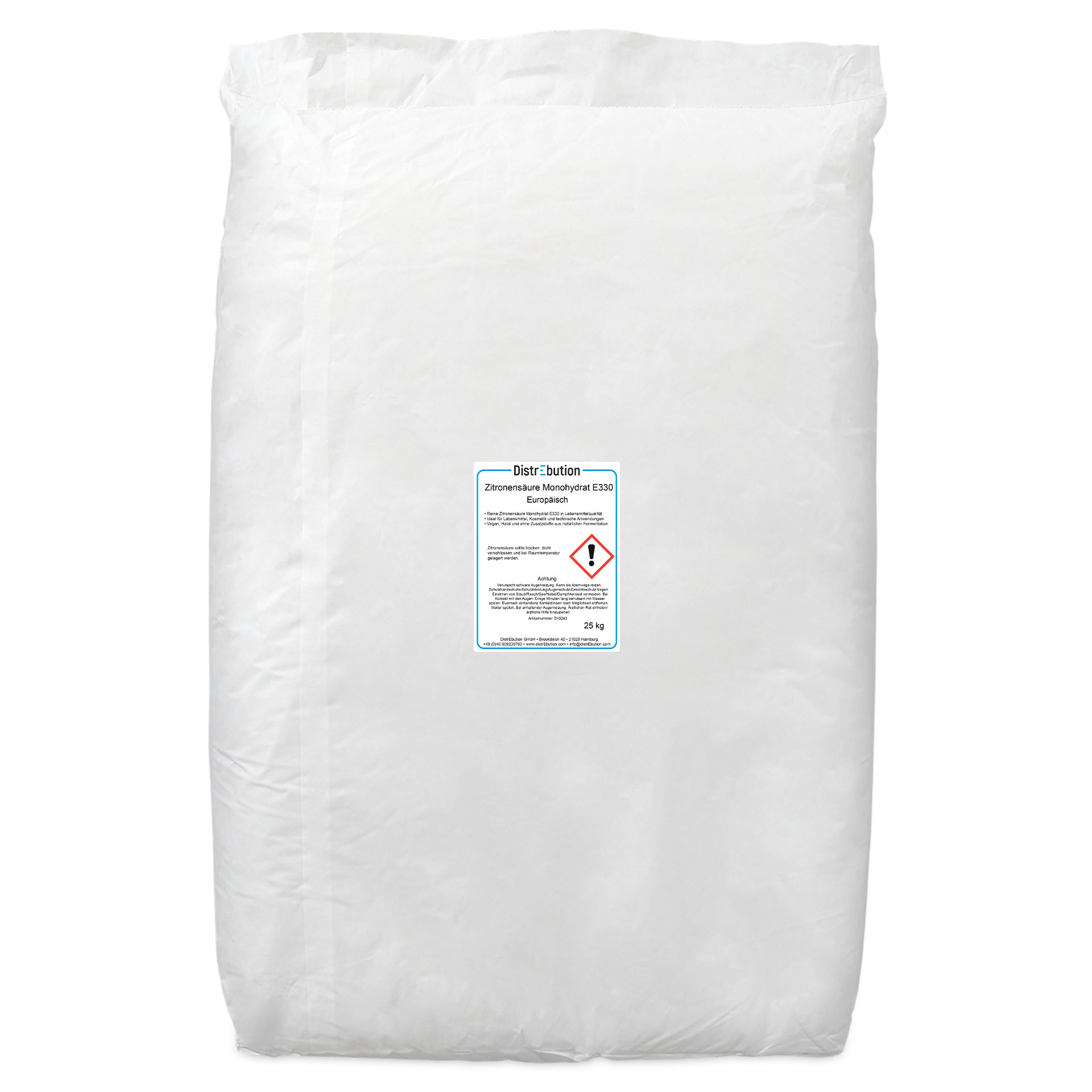 Citric Acid Monohydrate E330, 20 - 100 Mesh – European
