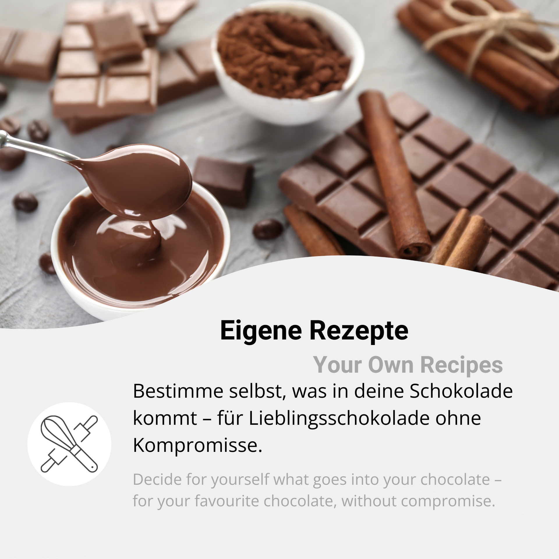 Eigene Rezepte für Schokolade aus Silikonformen