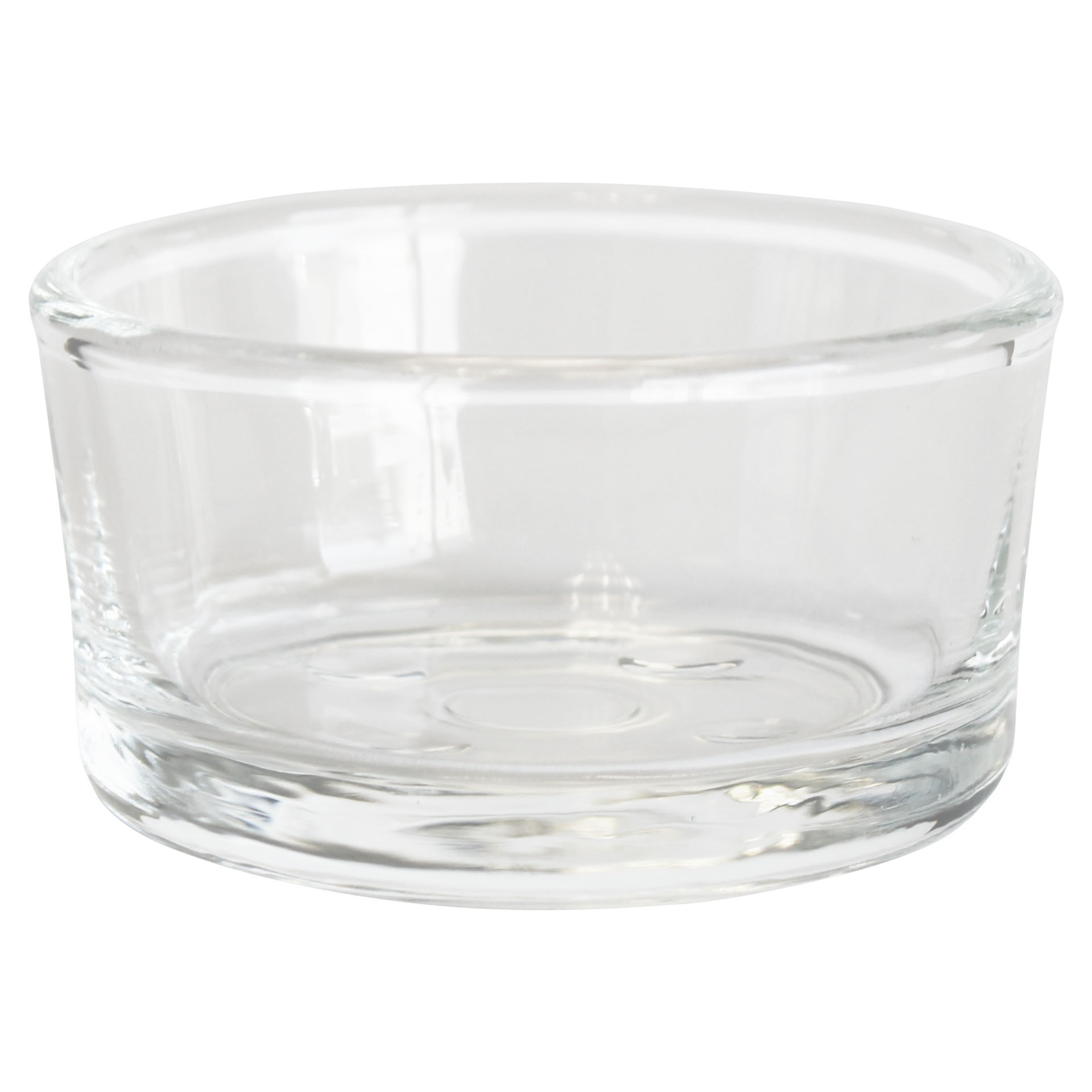 Teelichtglas klar flach - Glas Teelichthalter