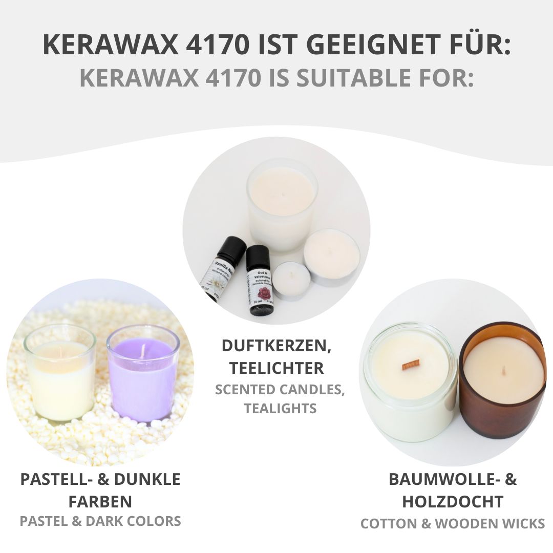 Rapswachs Kerawax 4170 für Behälterkerzen
