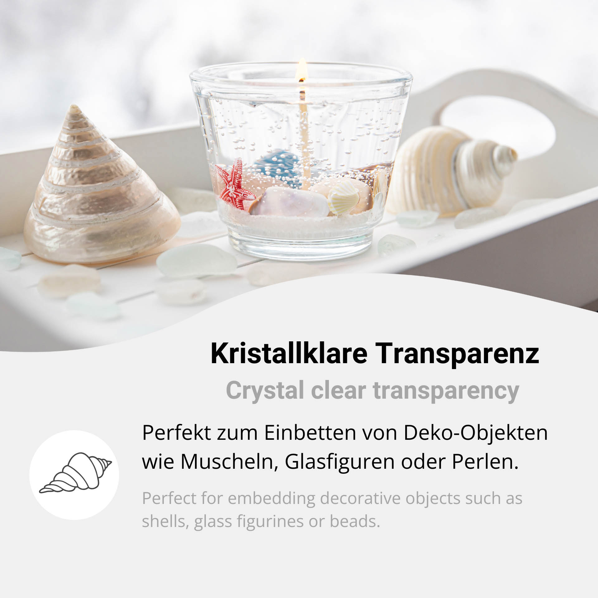 Kerzen-Gel transparent – Kristallklares Gelwachs zum Kerzen gießen