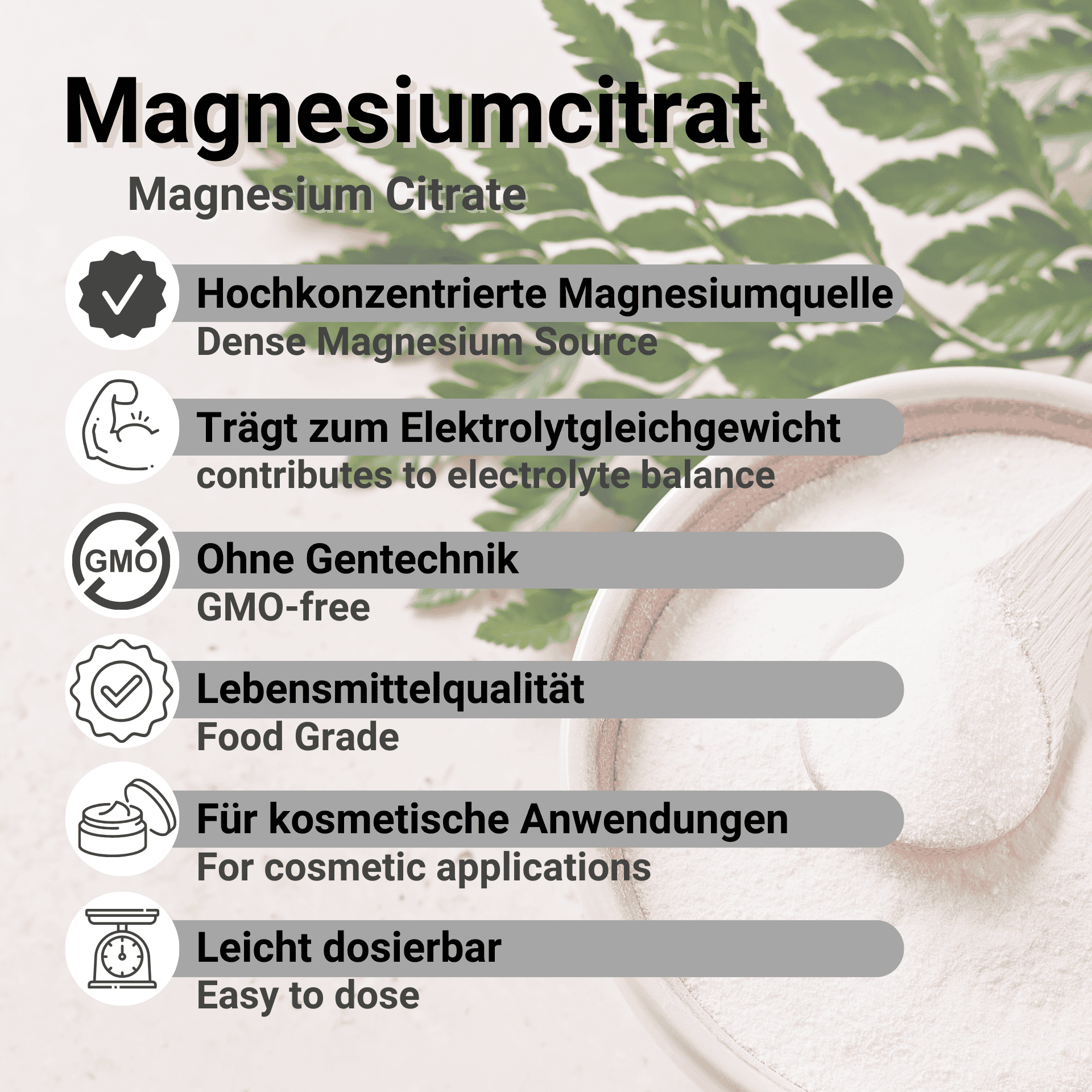 Magnesiumcitrat Pulver - Trimagnesiumcitrat E 345i
