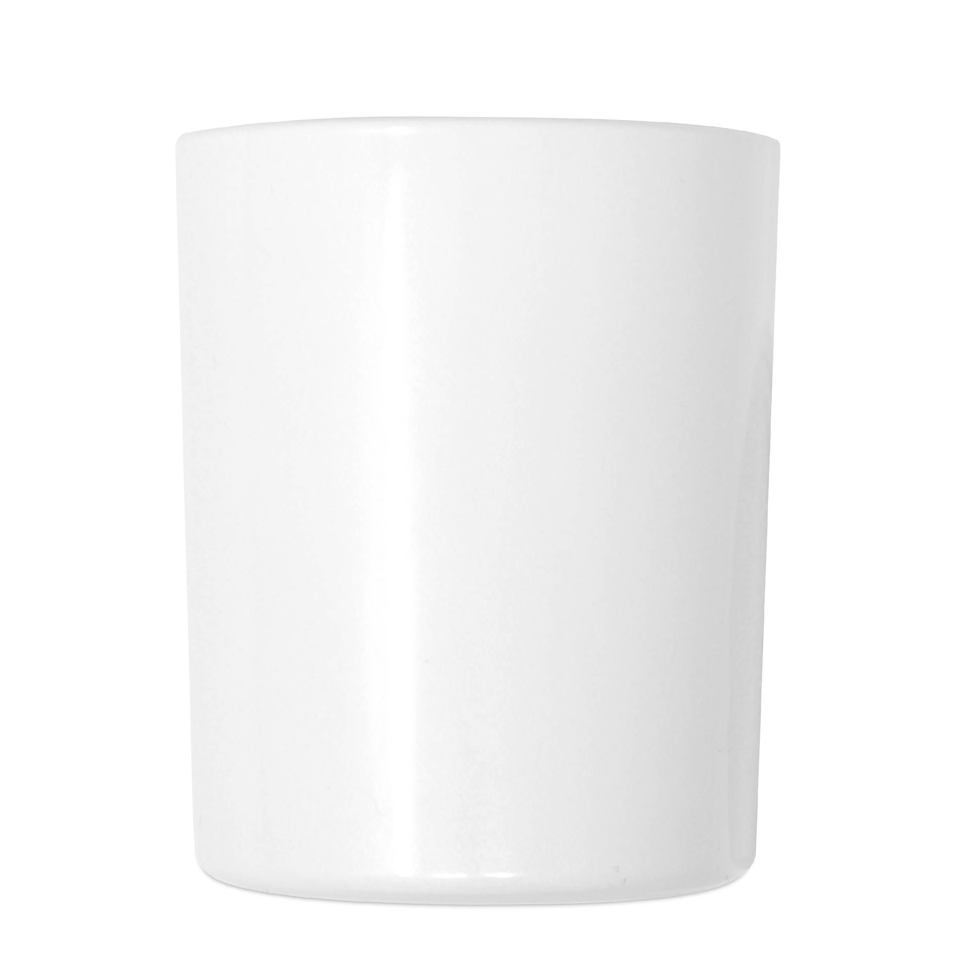 Kerzenglas weiß glänzend 200 ml