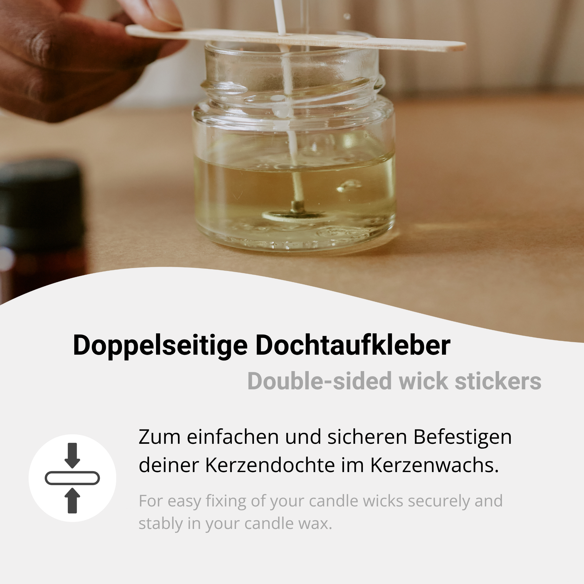 Klebepunkte für Kerzendochte – 20er-Set