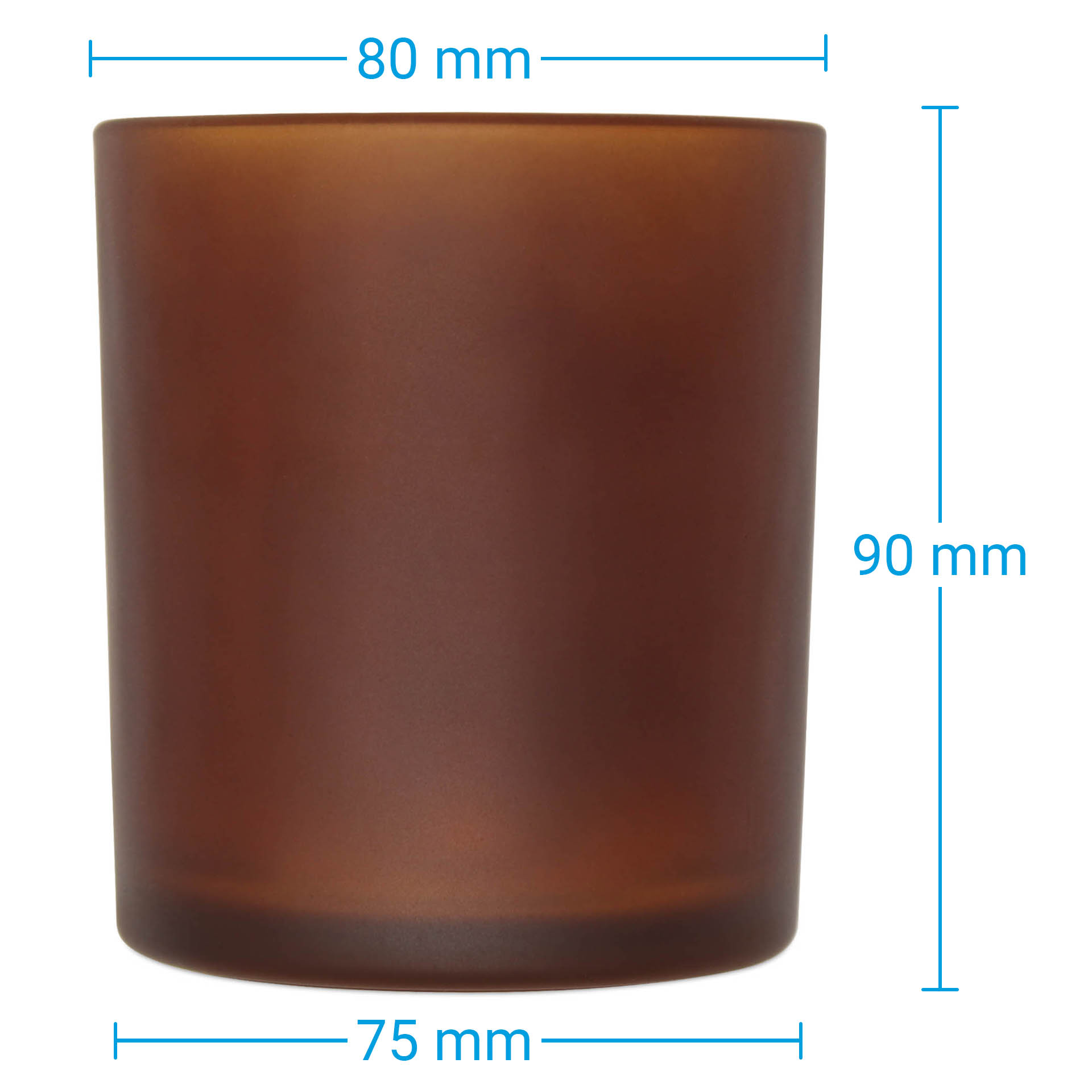 Kerzenglas amber matt 300 ml