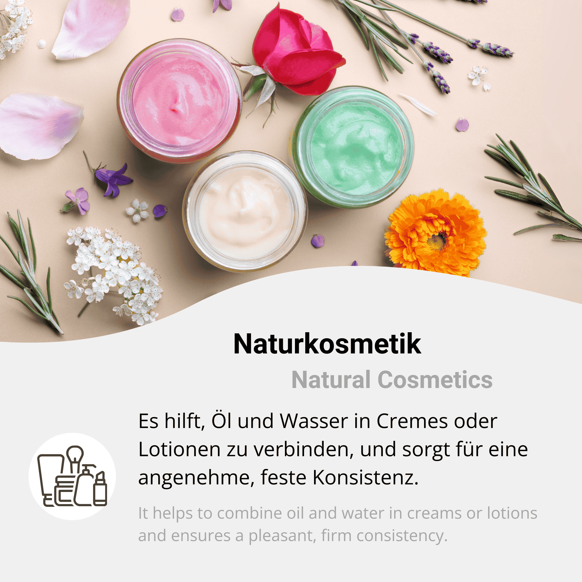 Naturkosmetik mit Rosenwachs