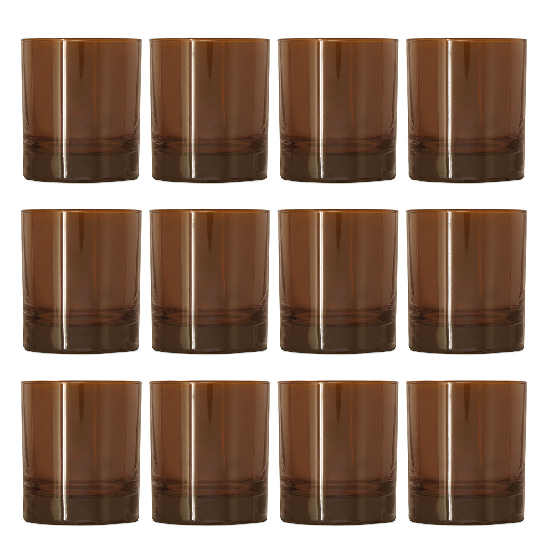 Kerzenglas amber glänzend 300ml 12 Stück