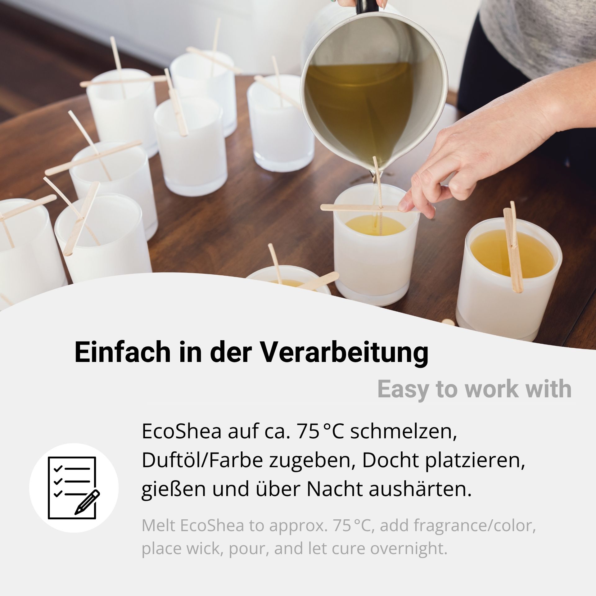Kerzenwachs für Behälterkerzen - EcoShea