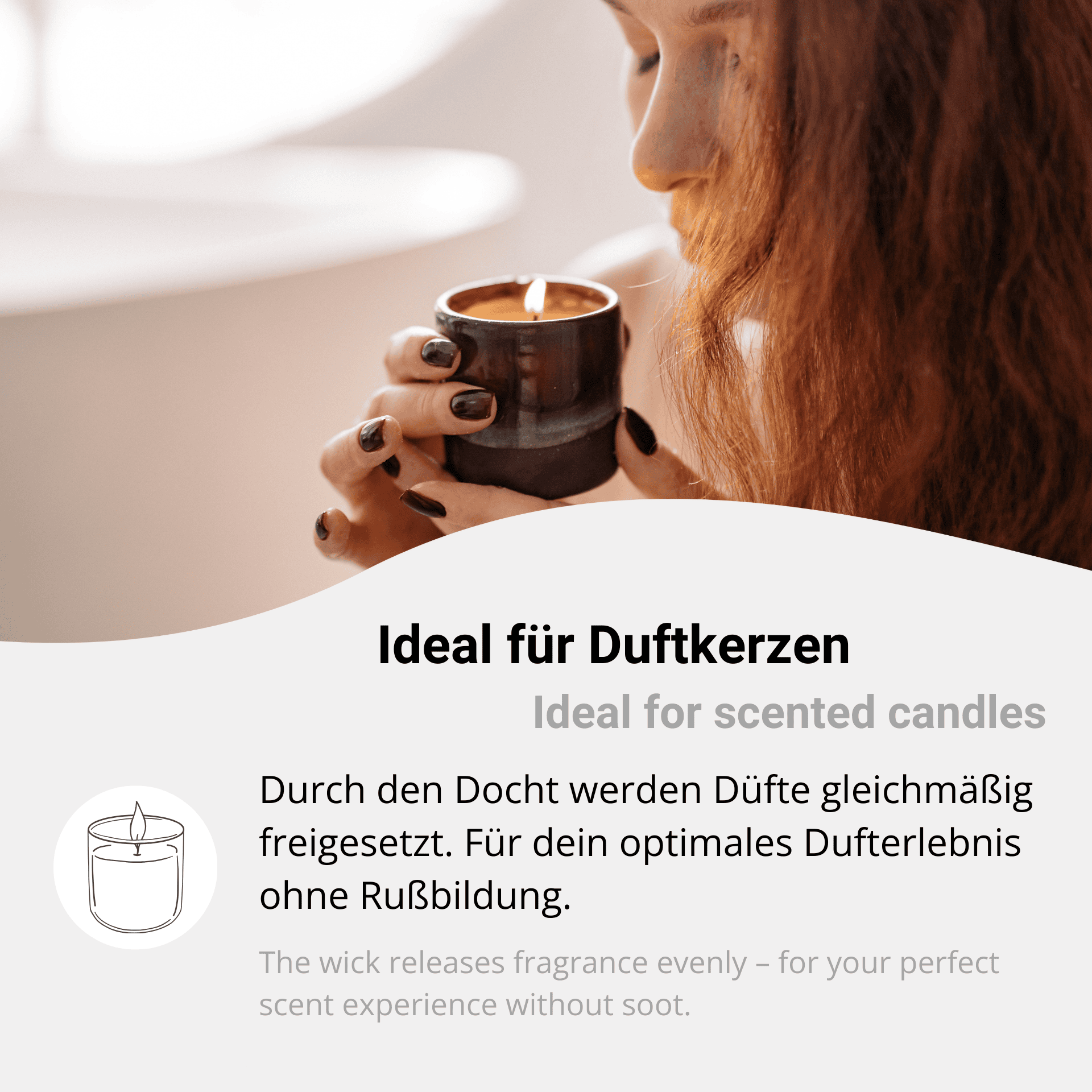 Docht für Duftkerzen