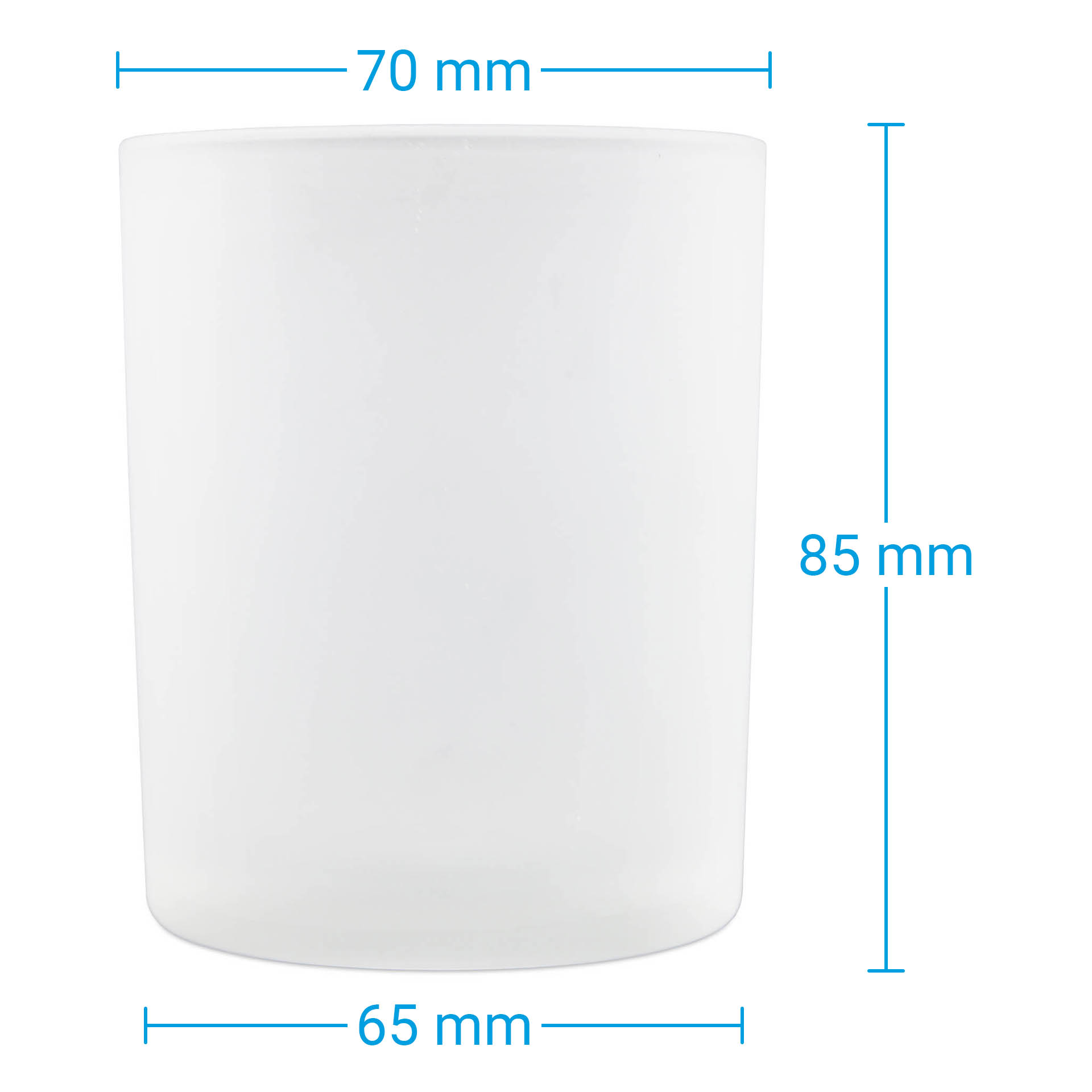 Kerzenglas gefrostet matt 200 ml