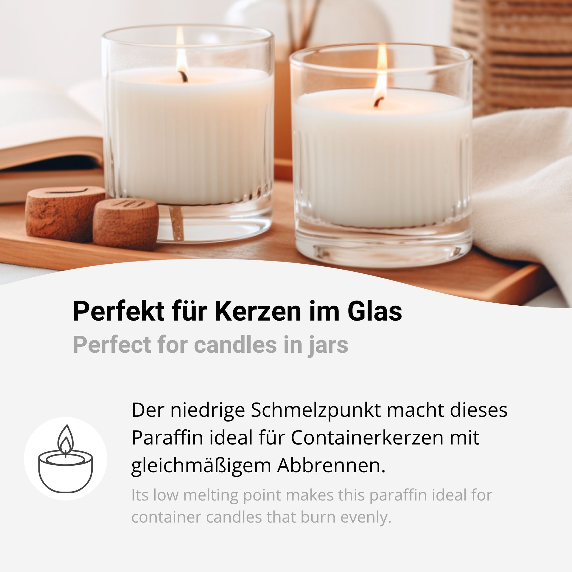 Paraffinwachs Pastillen 50–52 °C, Vollraffiniert, Made in Germany