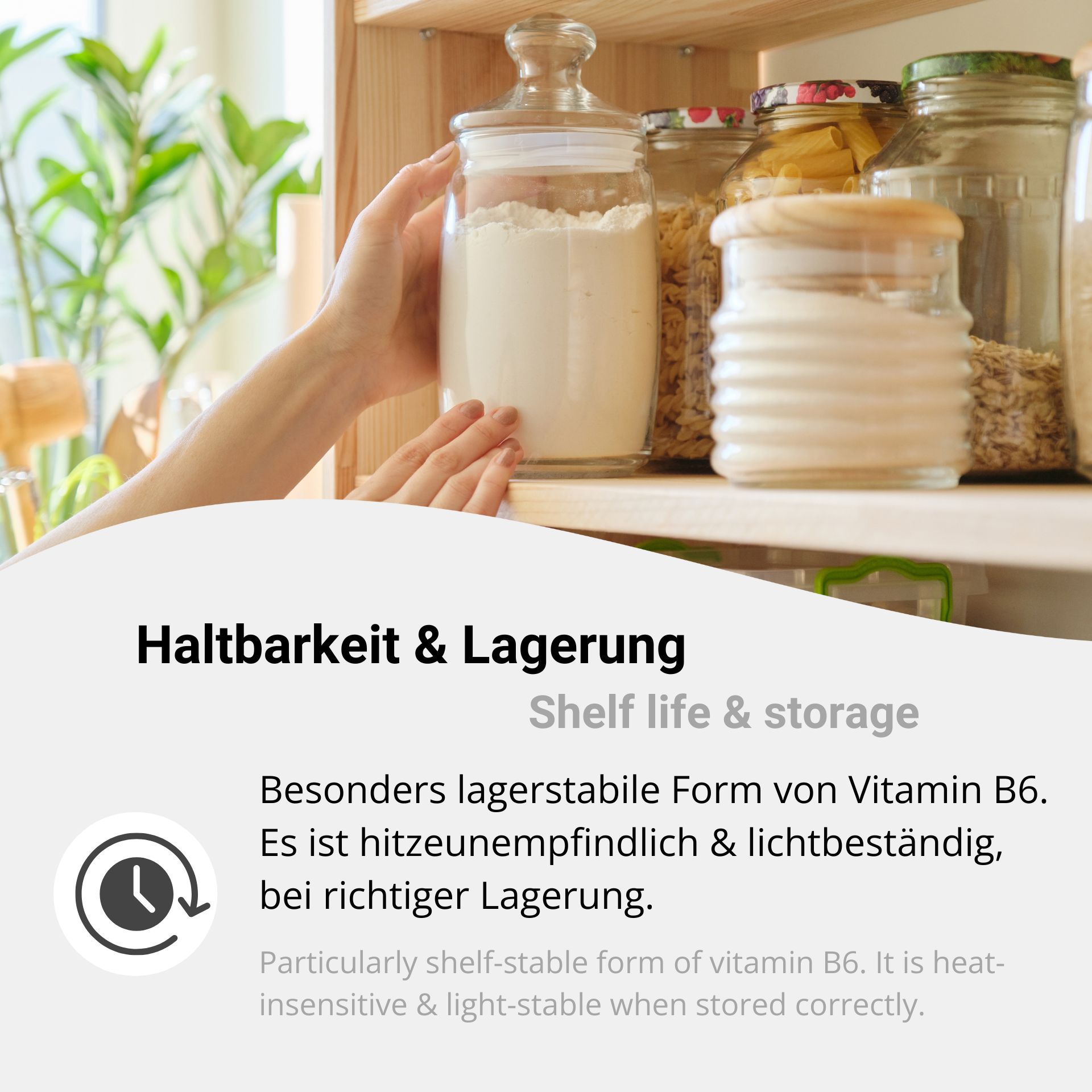 Haltbarkeit und Lagerung von Vitamin B6