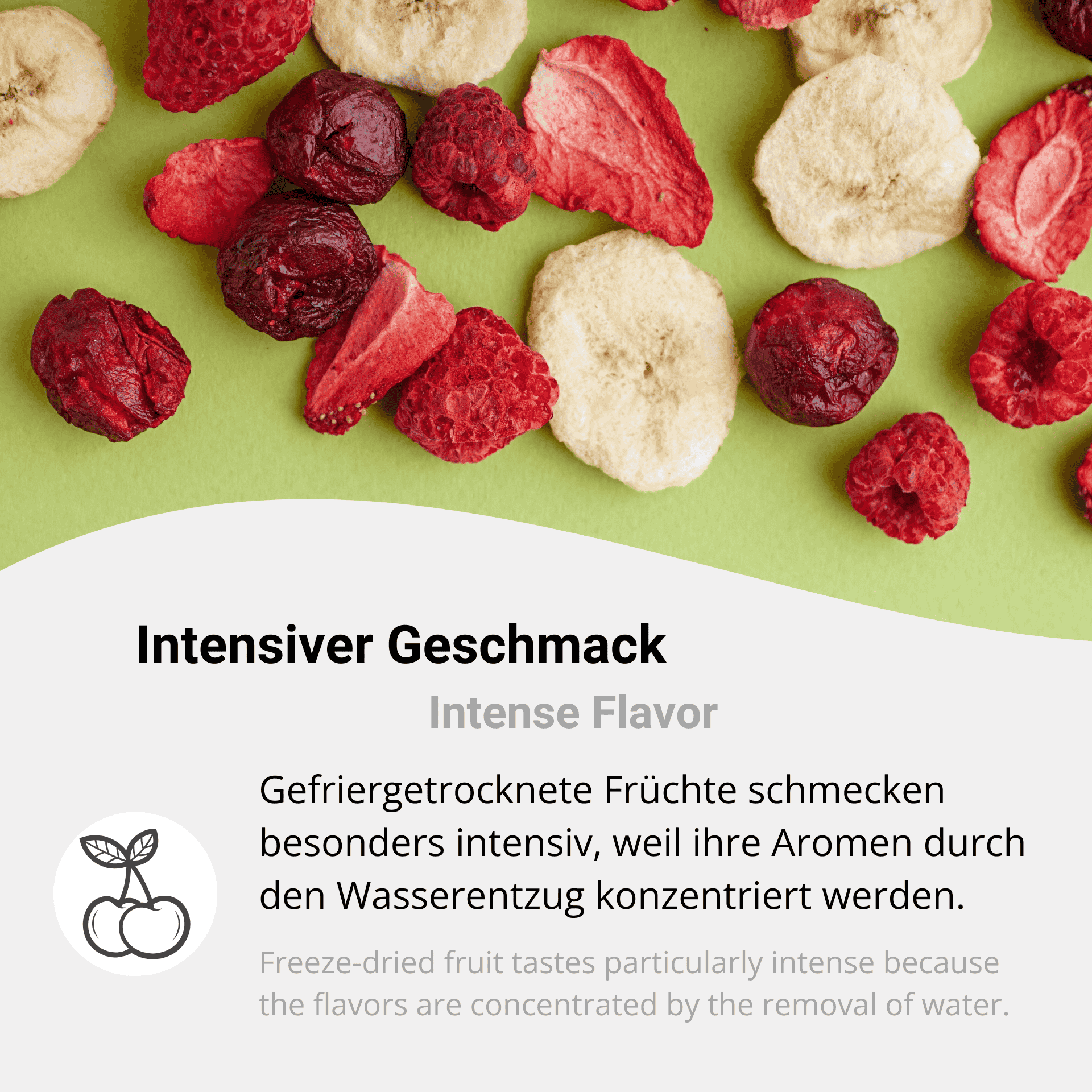 Gefriergetrocknete Sauerkirschen