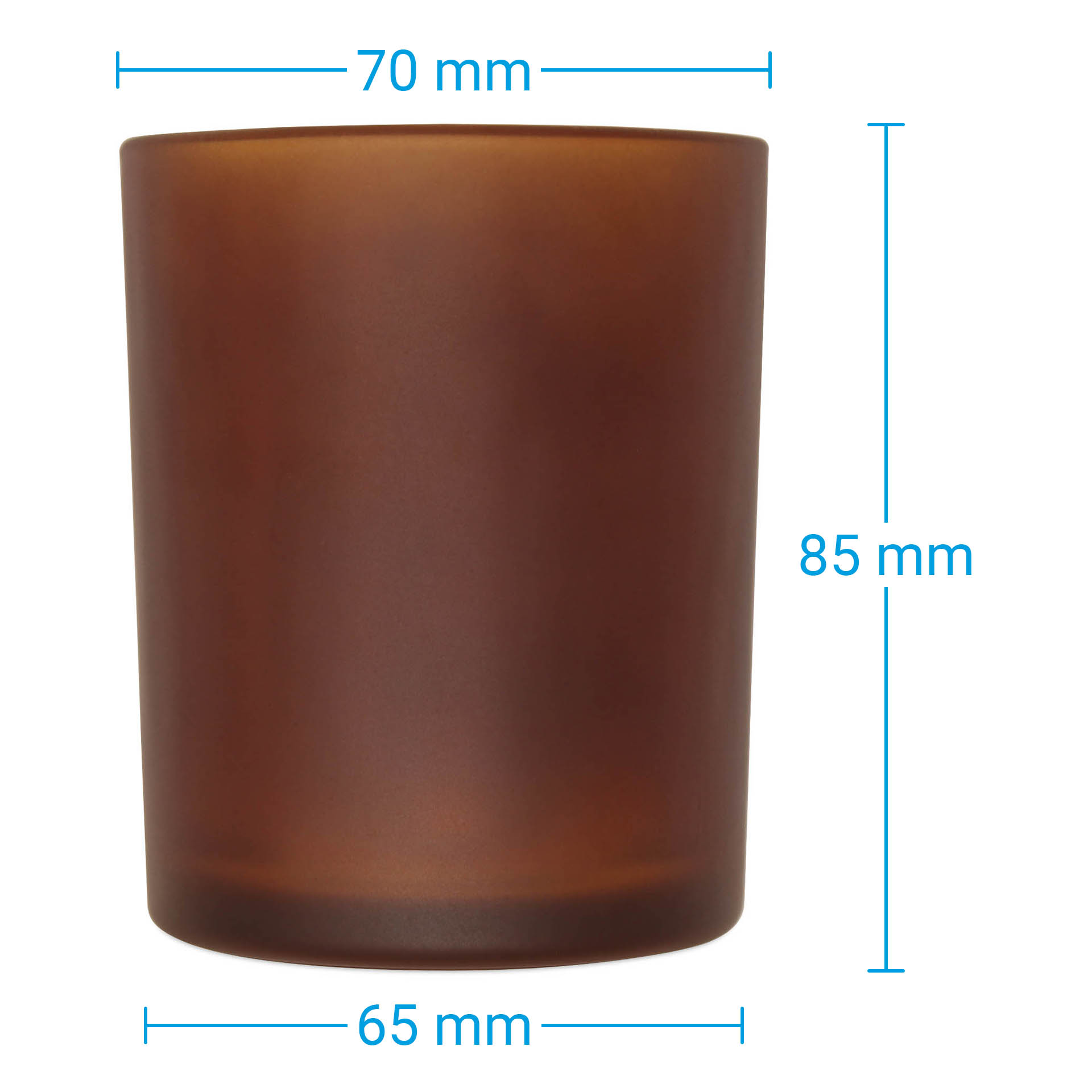 Kerzenglas amber matt 200 ml