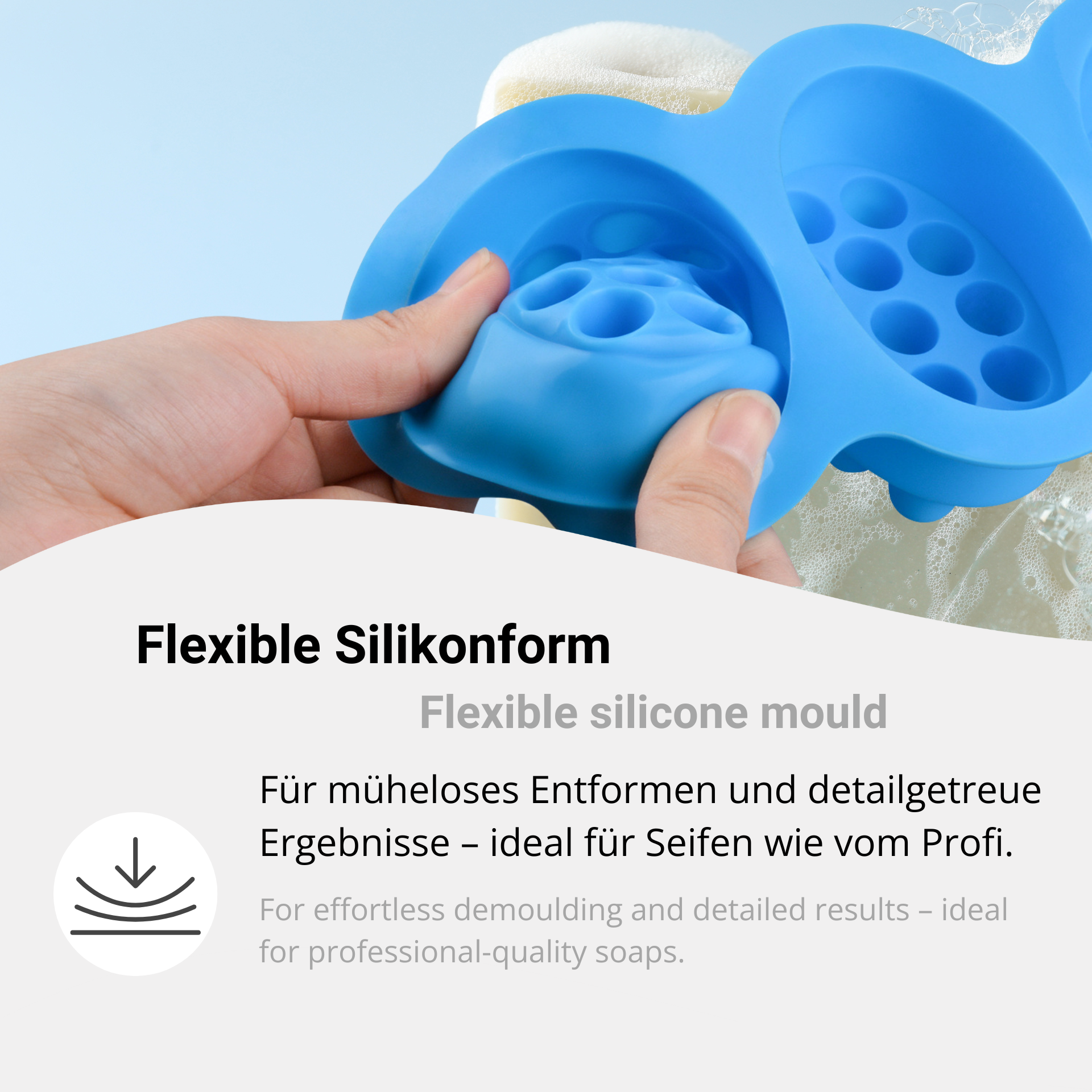 Flexible Silikonform für kreative DIY-Seife