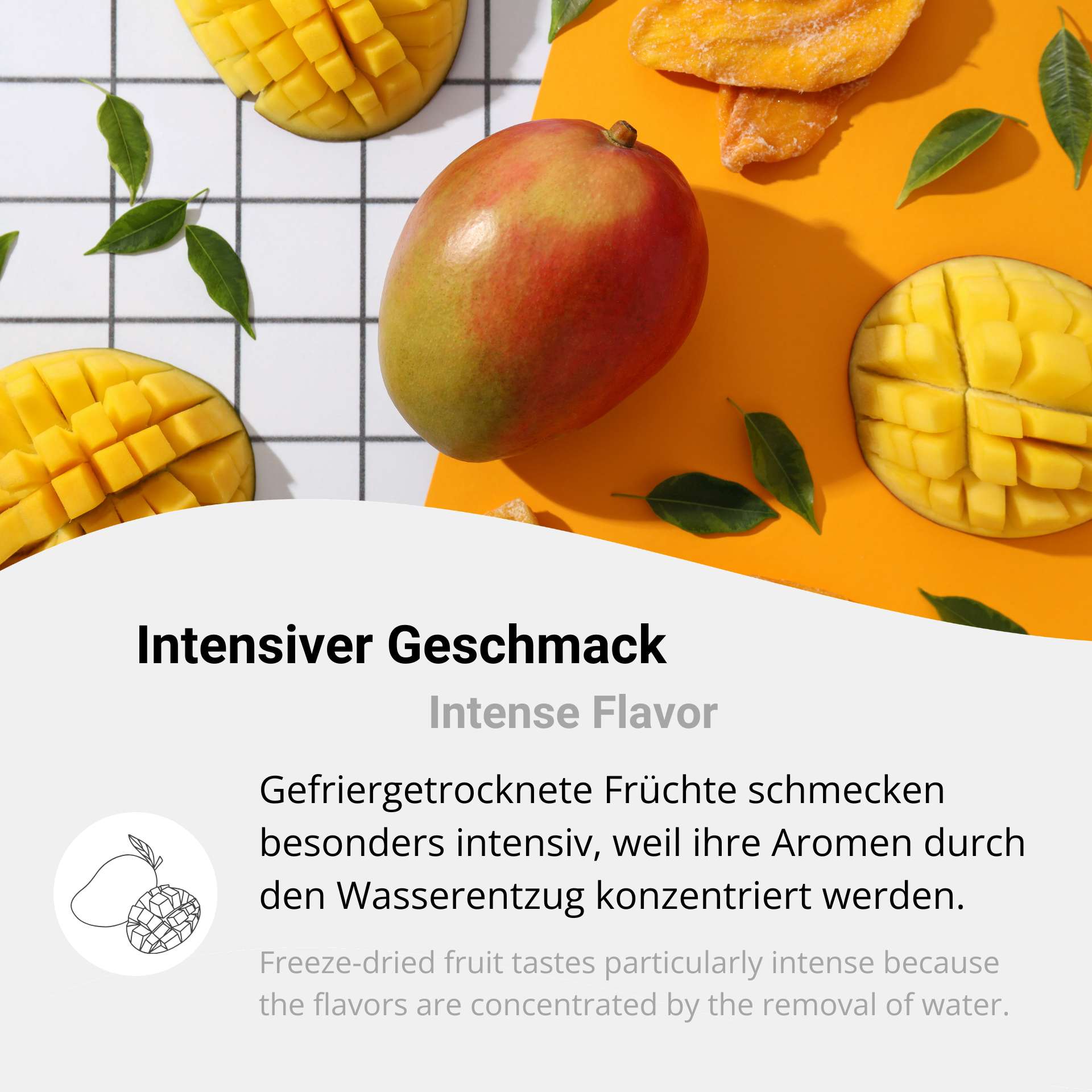Bio Mango gefriergetrocknet