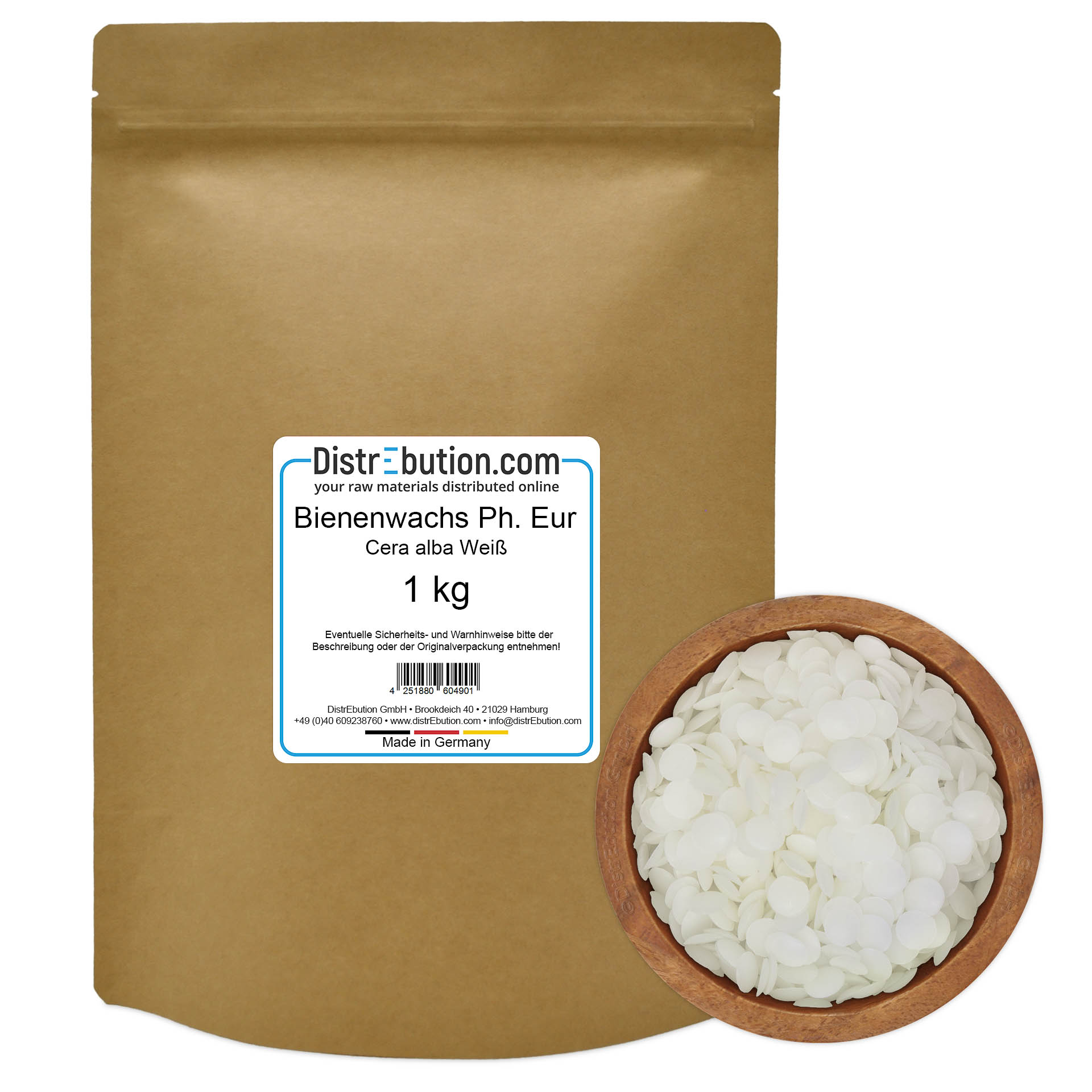 Bienenwachs Ph. Eur. Cera alba weiß Pastillen 1 kg