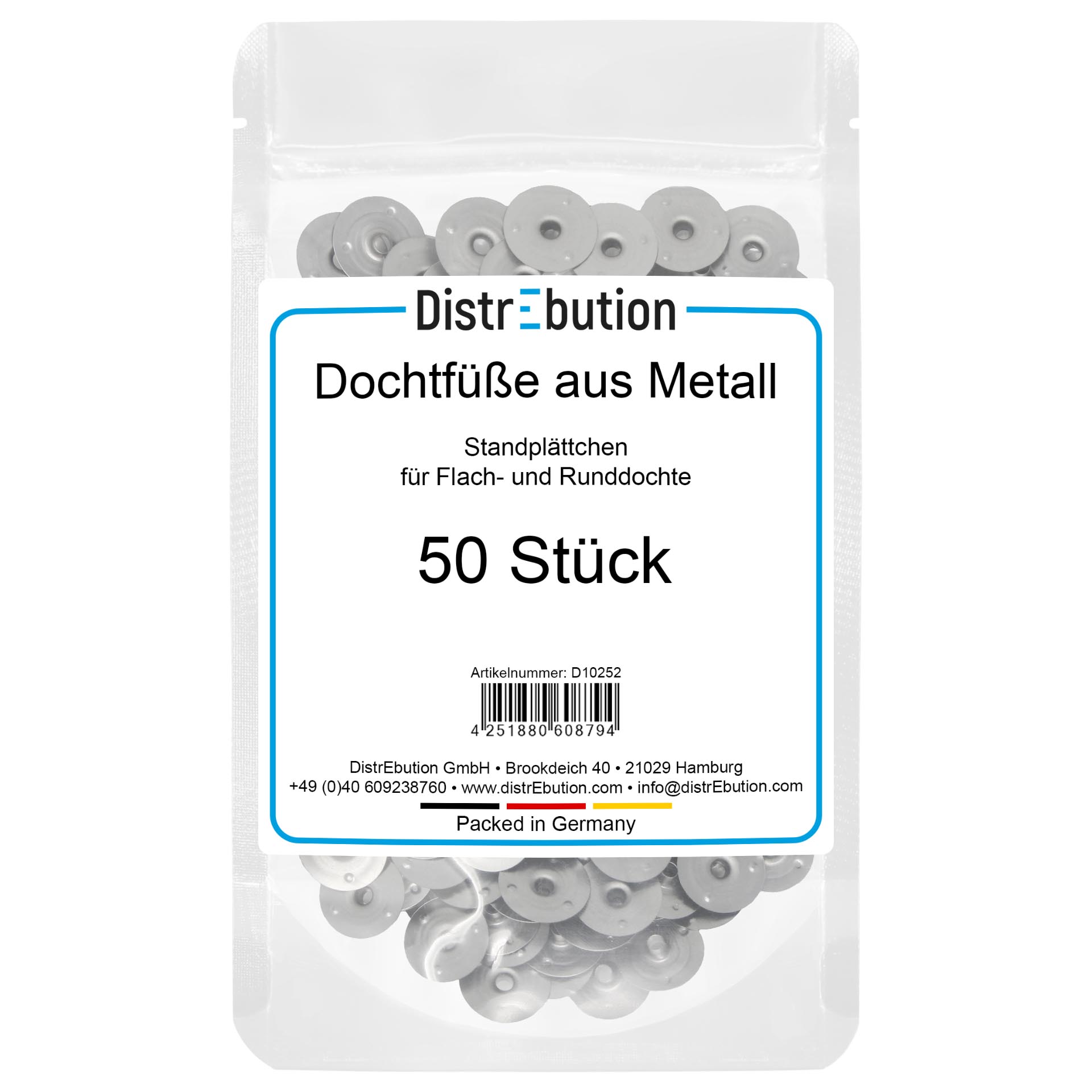 Dochtfüße aus Metall