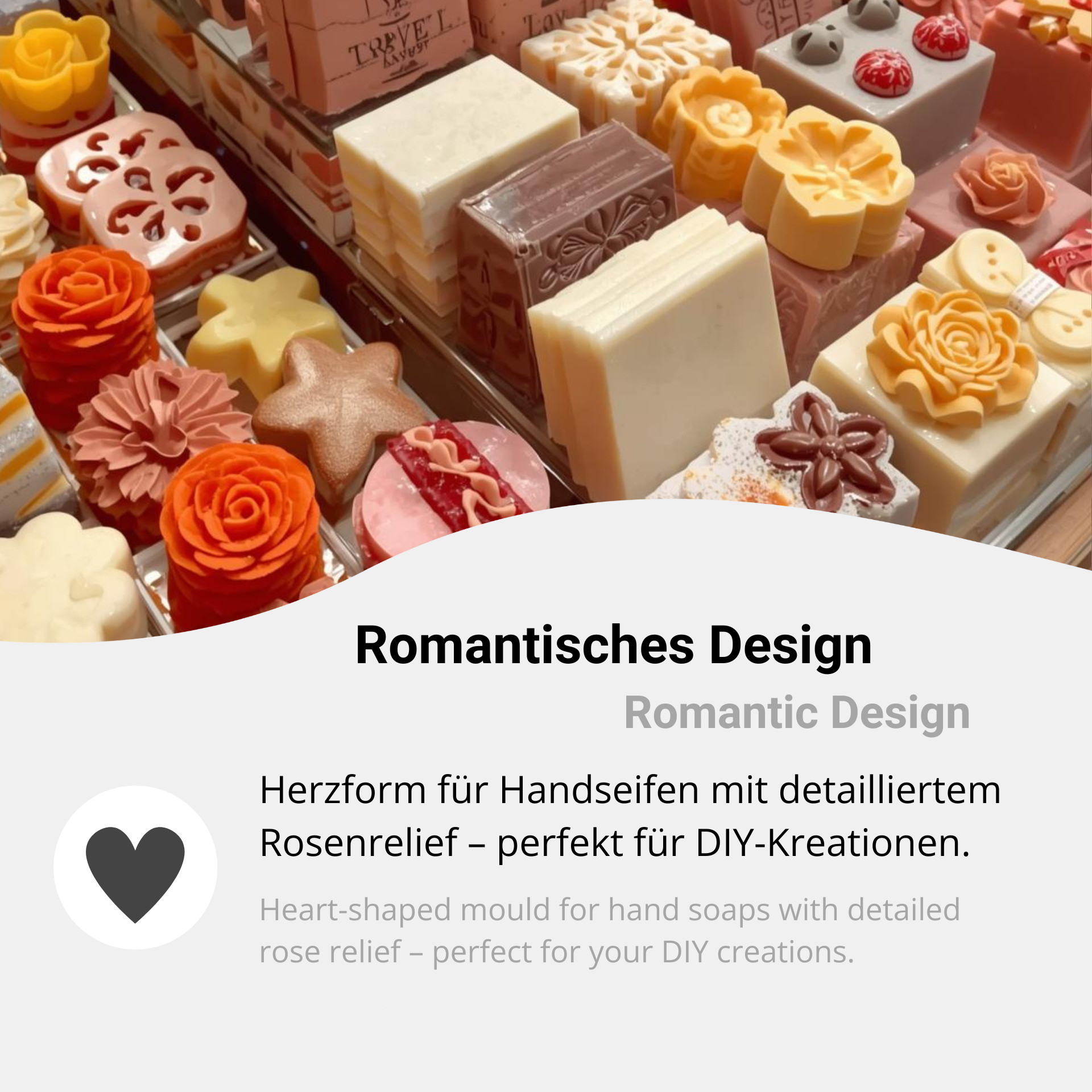 Handseifen mit romantischem design