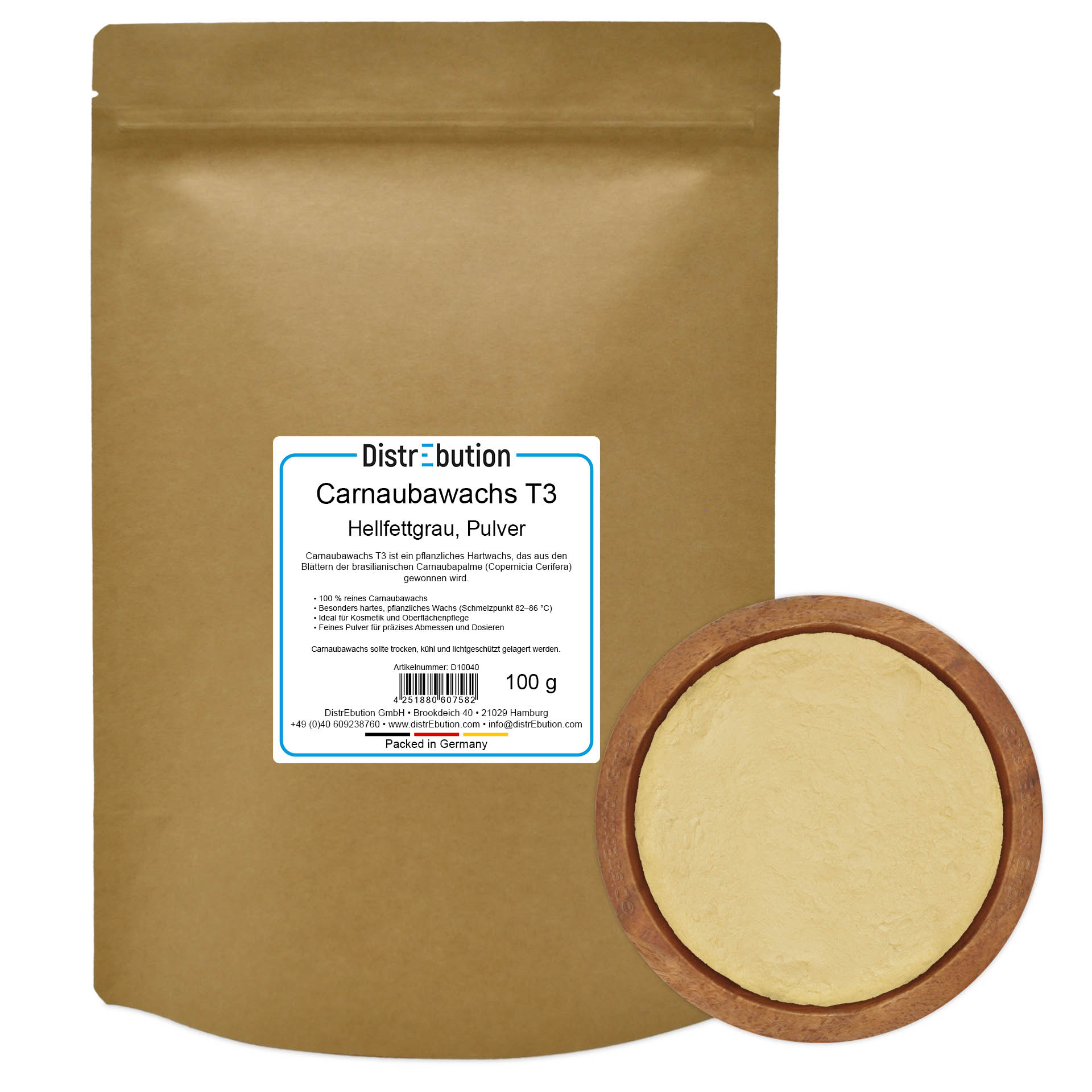 Carnaubawachs T3 Hellfettgrau Pulver