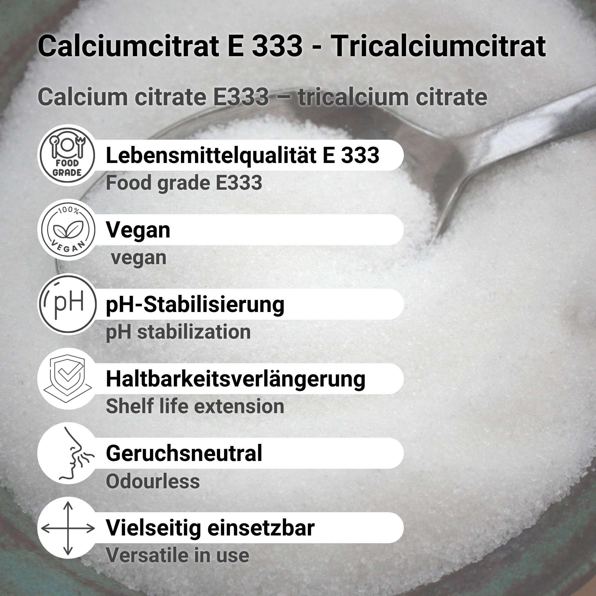 Calcium citrate E 333 tricalcium dicitrate