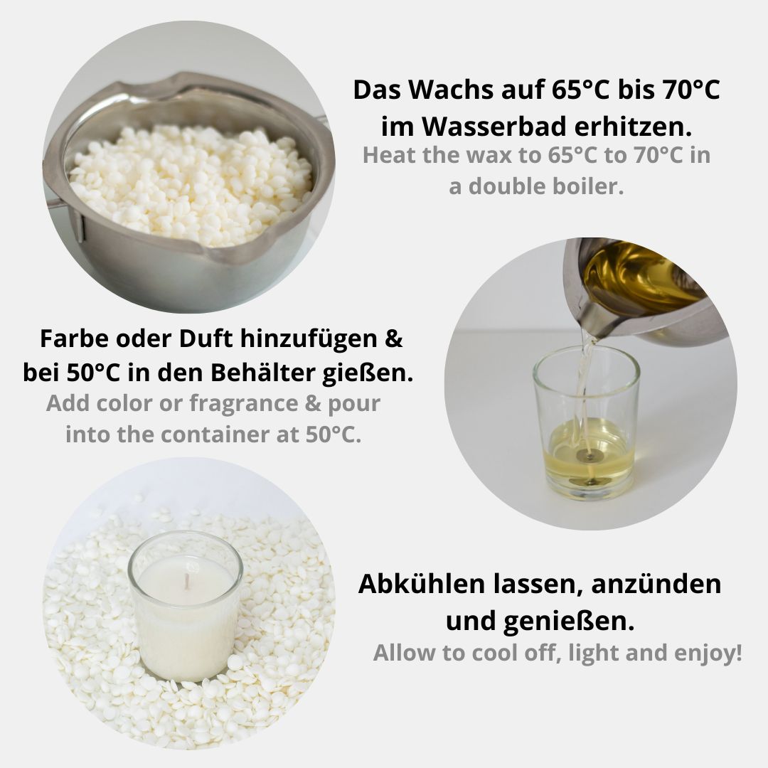 Rapswachs Kerawax 4170 für Behälterkerzen